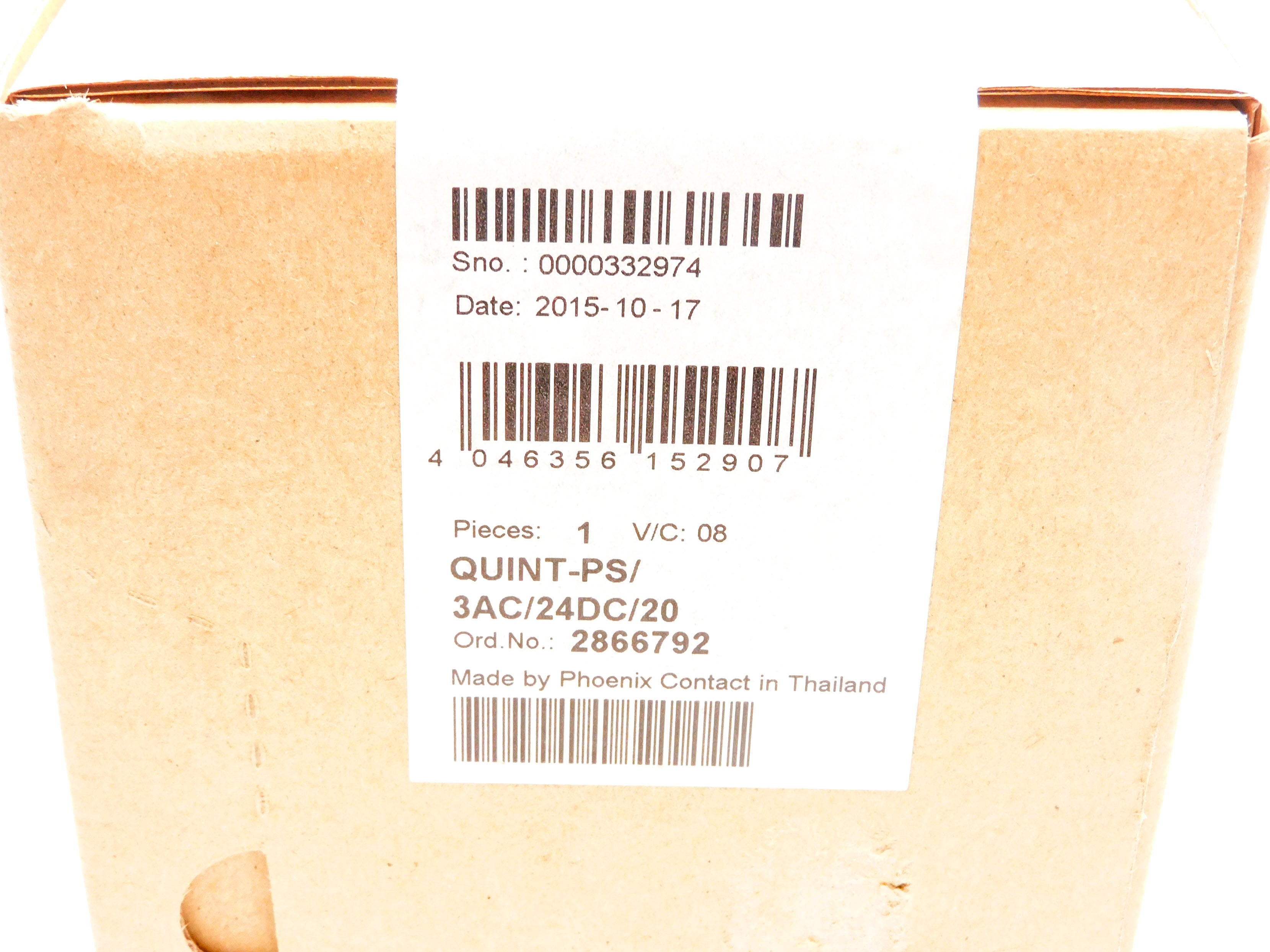 PHOENIX CONTACT QUINT-PS/3AC/24DC/20 2866792 NSFS