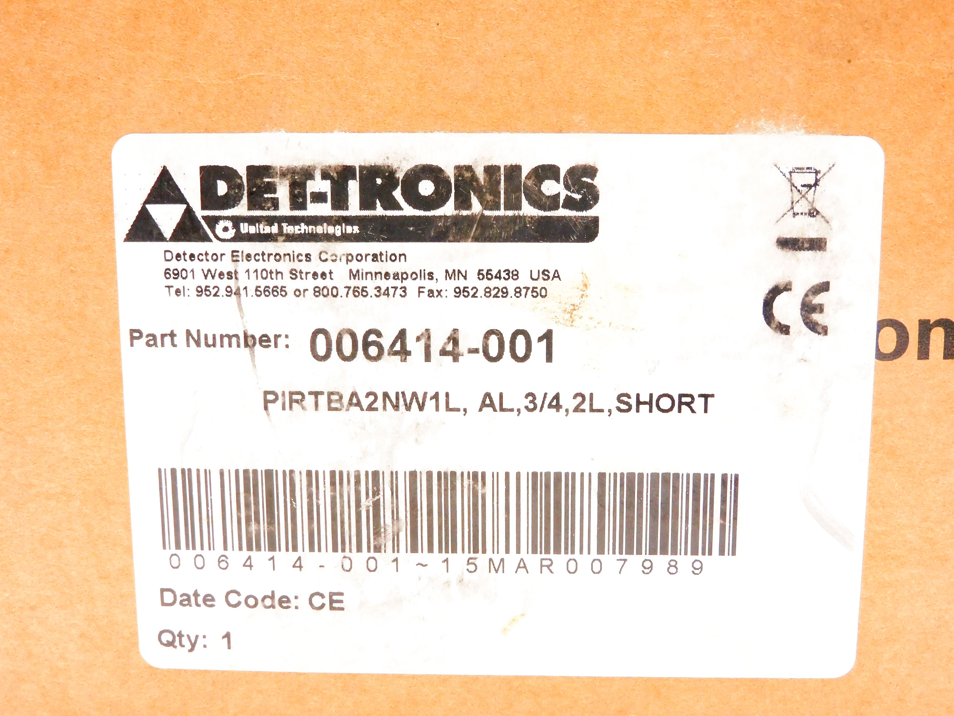 DET-TRONICS PIRTBA2NW1L 006414-001 NSMP