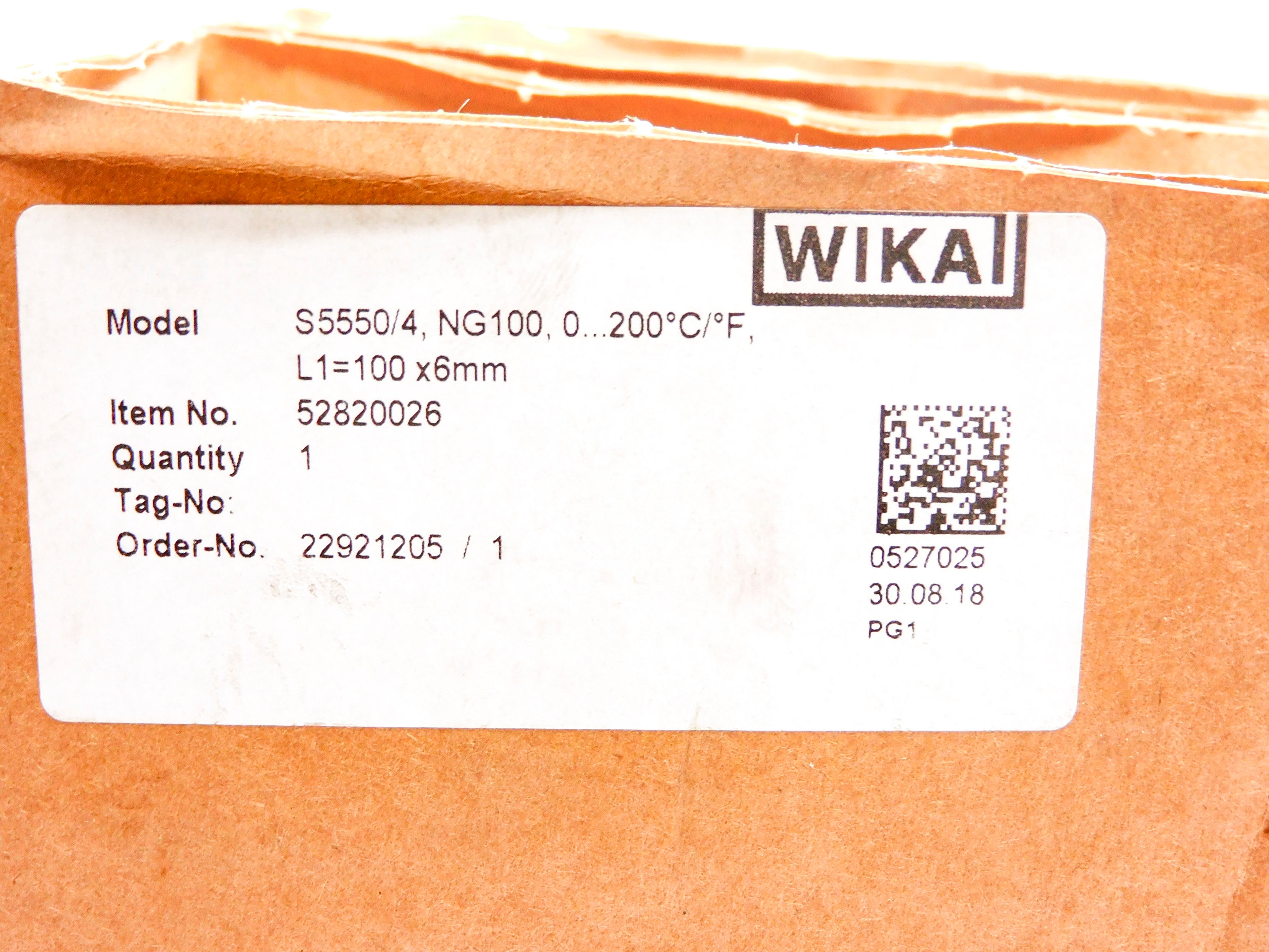 WIKA S5550/4 0-200C/F NSMP