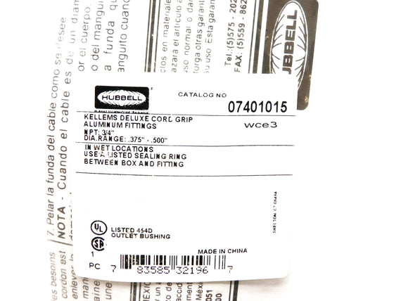 HUBBELL 07401015 3/4" NSMP