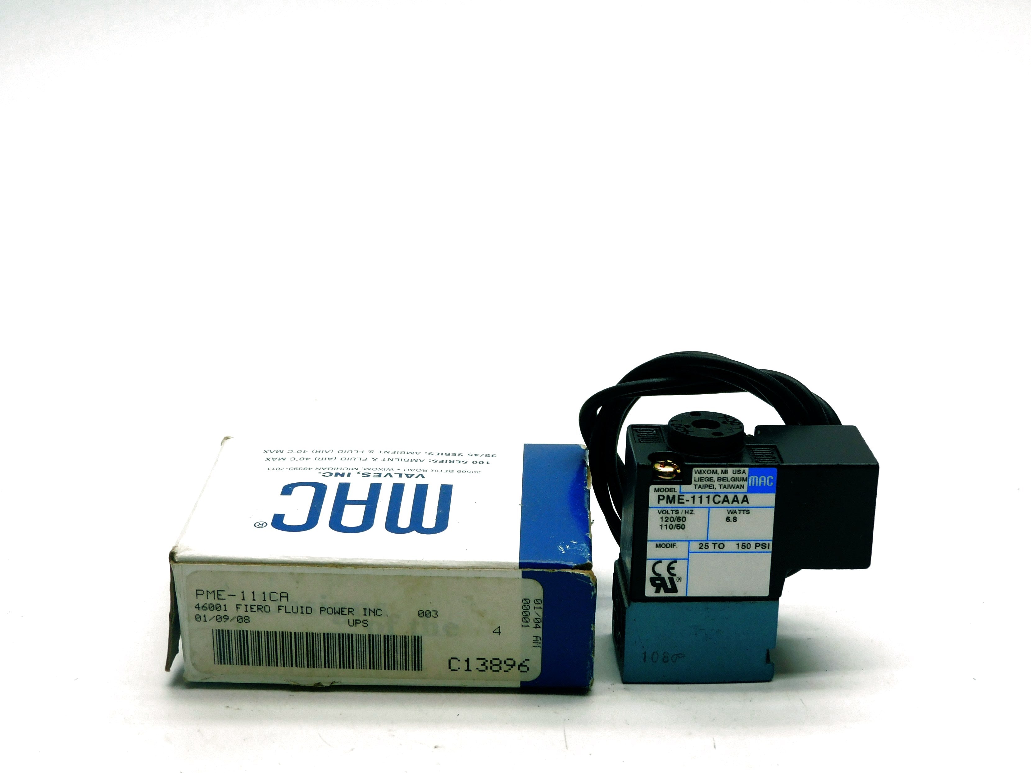 MAC PME-111CAAA 120/60 110/50 25-150PSI NSMP
