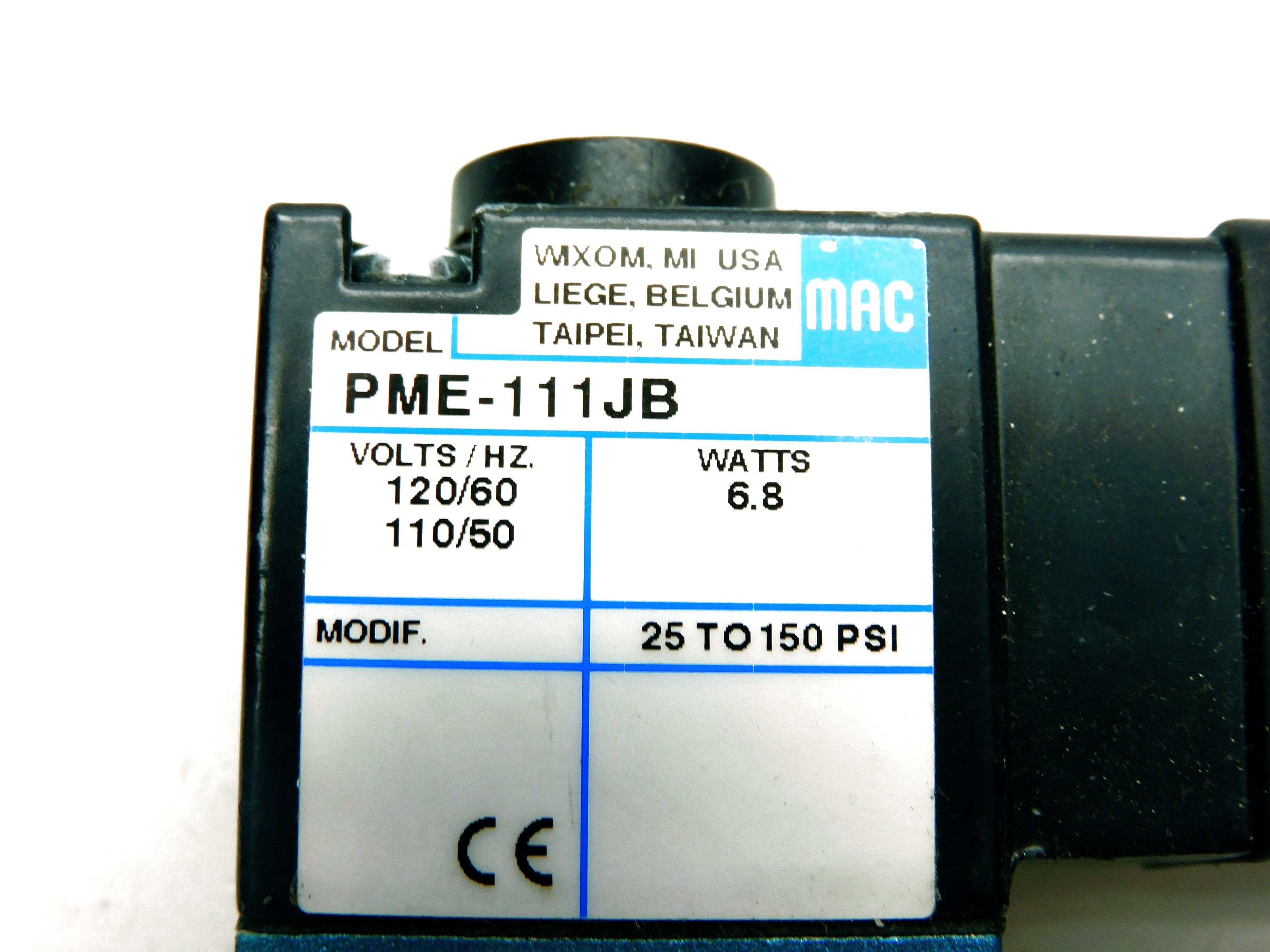 MAC PME-111JB 120/60 110/50 25-150PSI NSNP