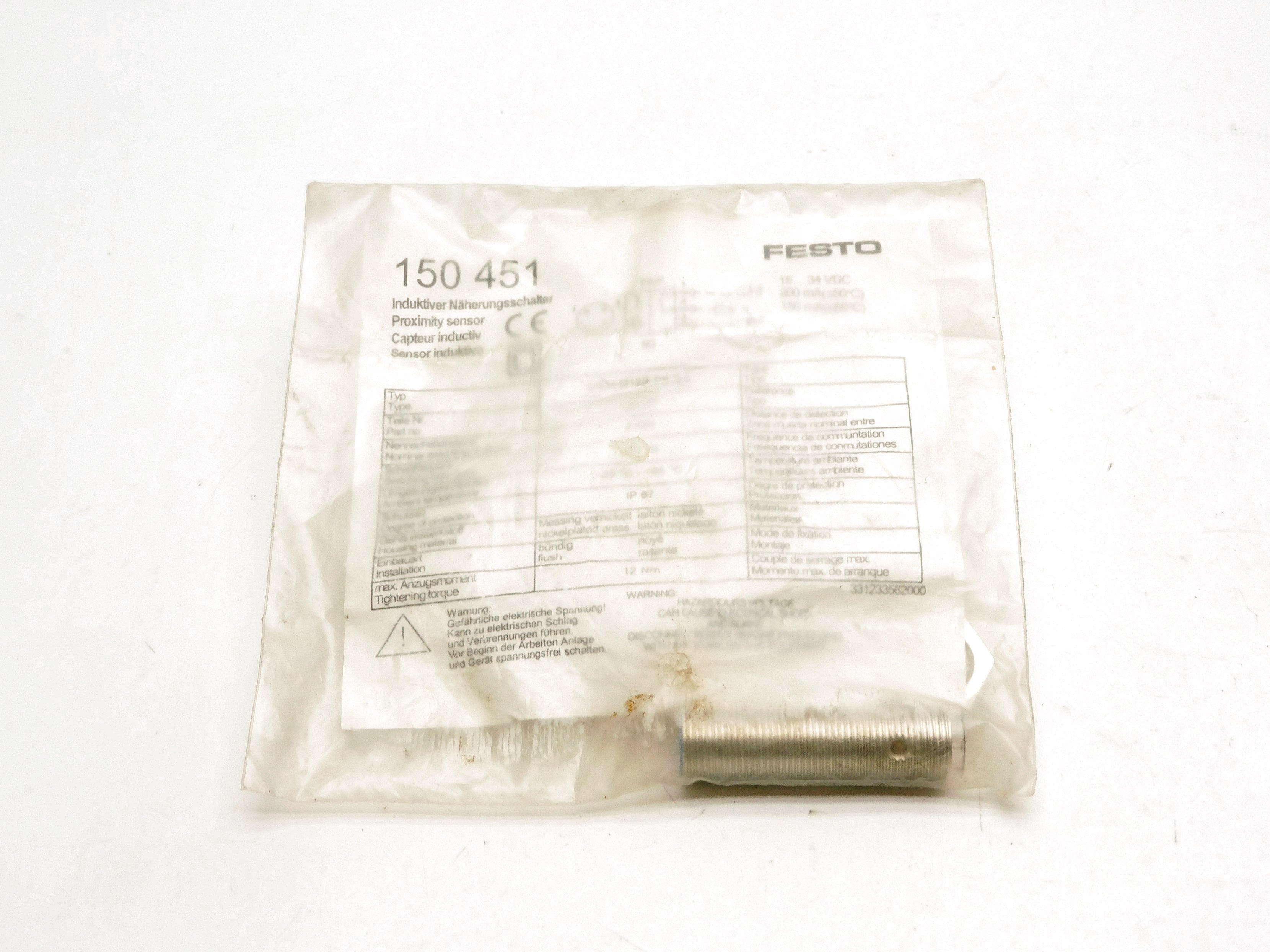 FESTO SIEH-M12B-PS-S-L 150451 10-30VDC NSNP