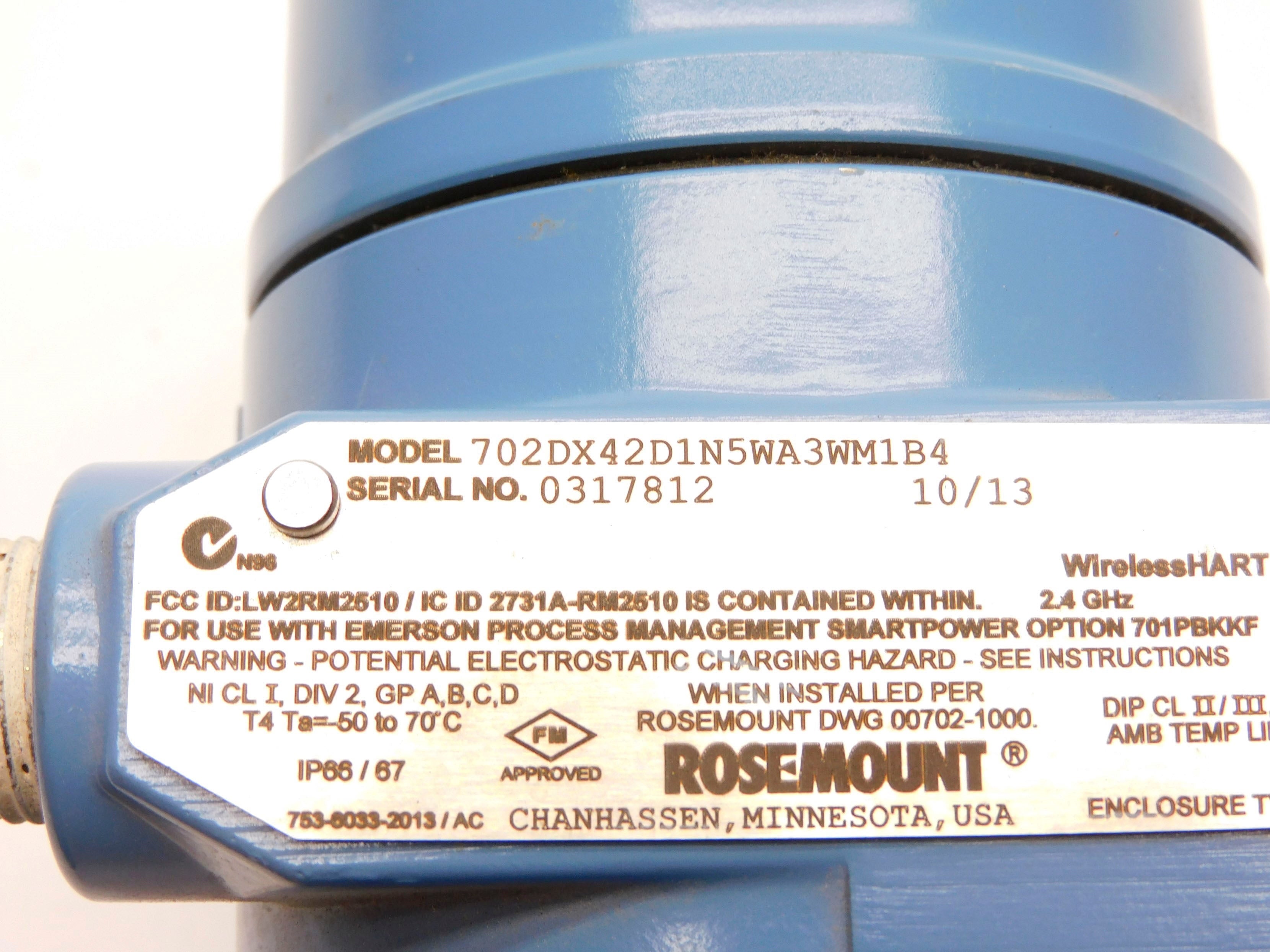 ROSEMOUNT 702DX42D1N5WA3WM1B4 UNMP