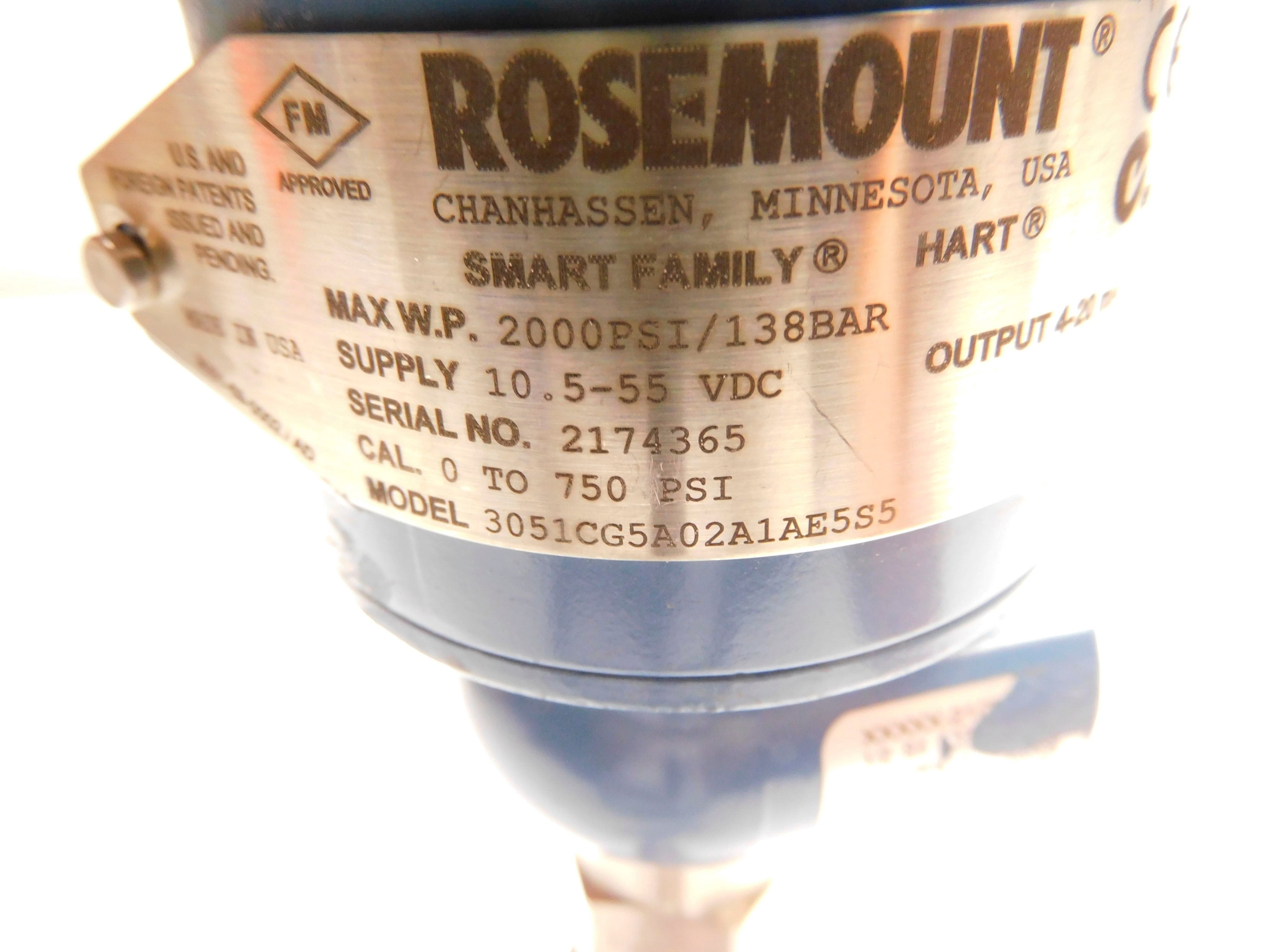 ROSEMOUNT 3051CG5A02A1AR5S5 UNMP
