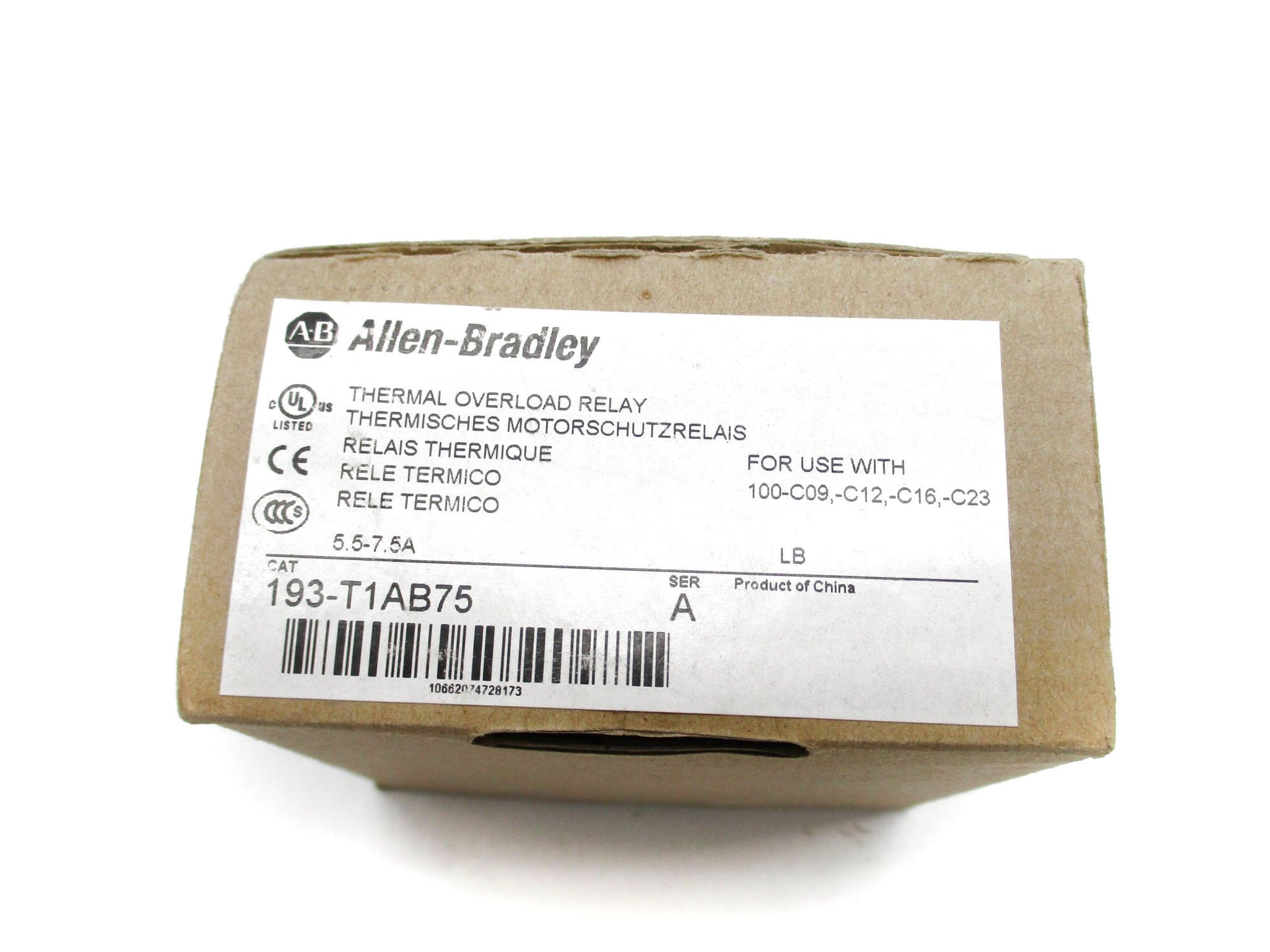 ALLEN BRADLEY 193-T1AB75 SER. A 690V 5.5-7.5A (BR/WH) NSMP