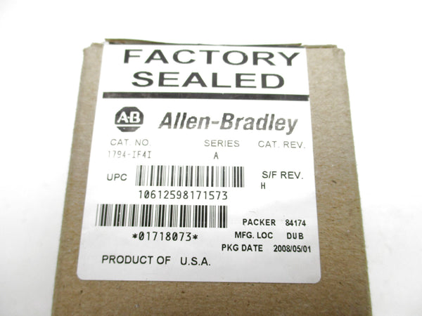 ALLEN BRADLEY 1794-IF4I SER. A F/W H 24VDC NSMP