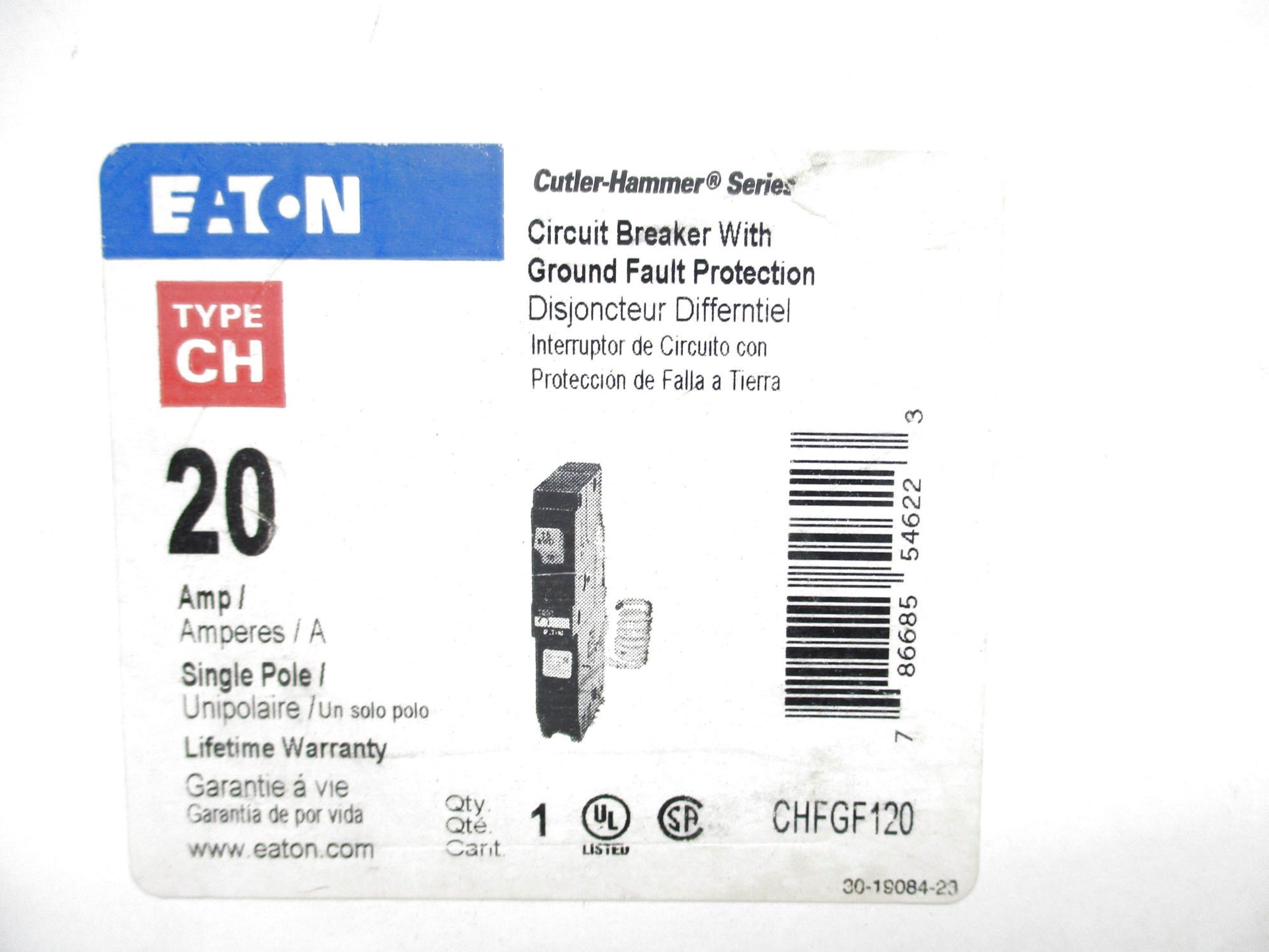 EATON CHFGF120 20A 120V NSMP