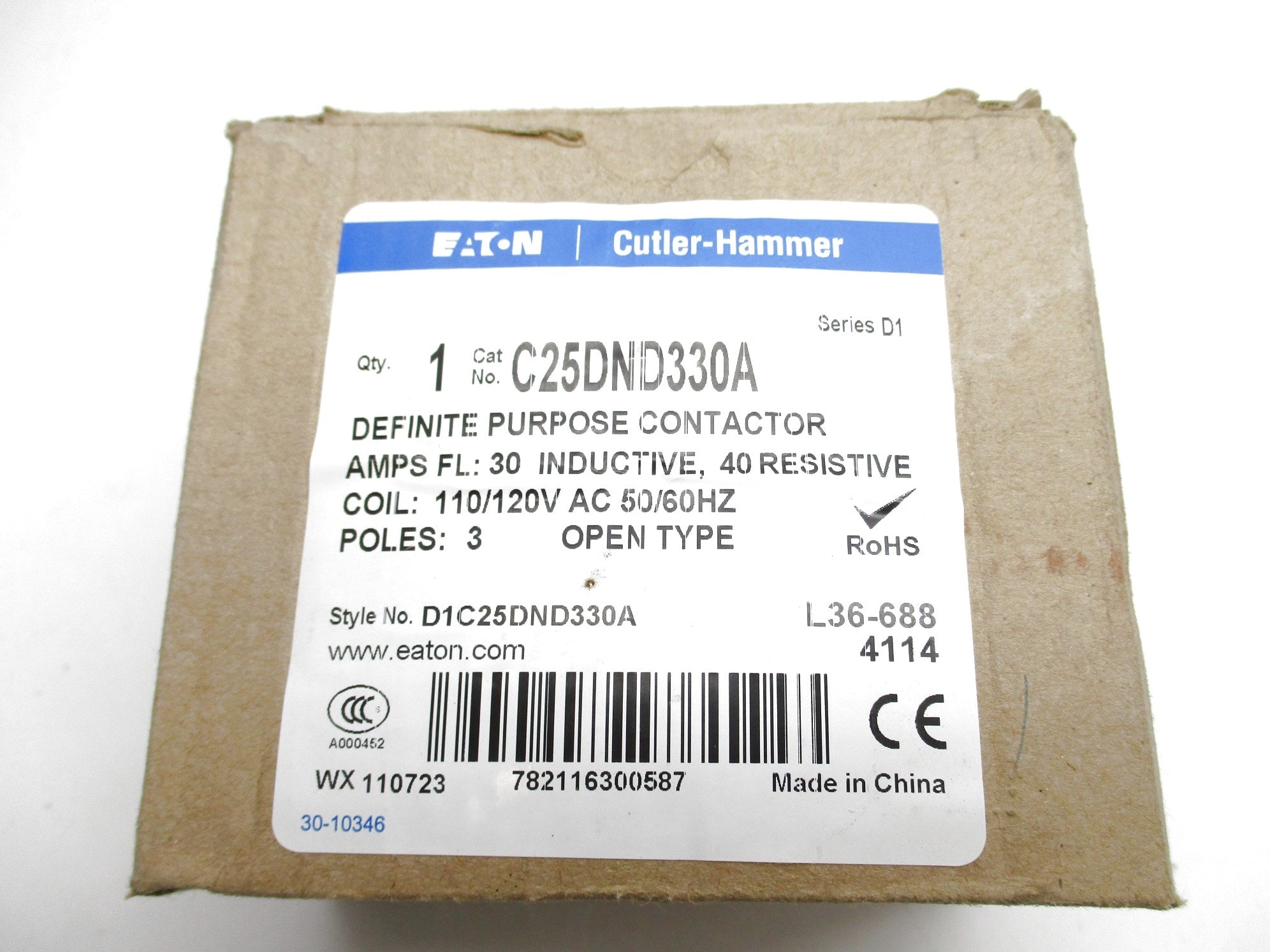 EATON C25DND330A SER. D1 110/120VAC NSMP