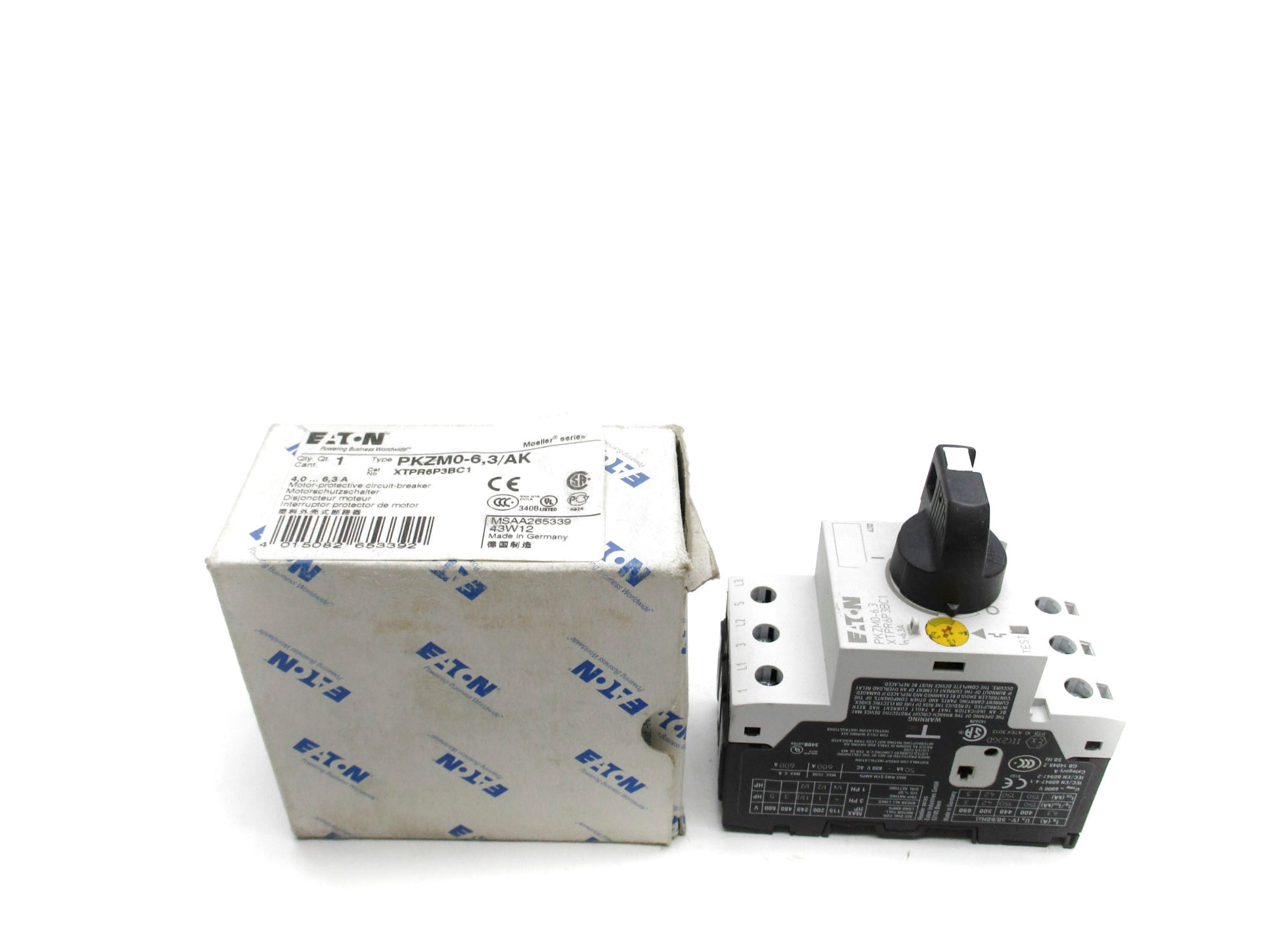 EATON PKZM0-6,3/AK 4.0-6.3A 600V NSMP