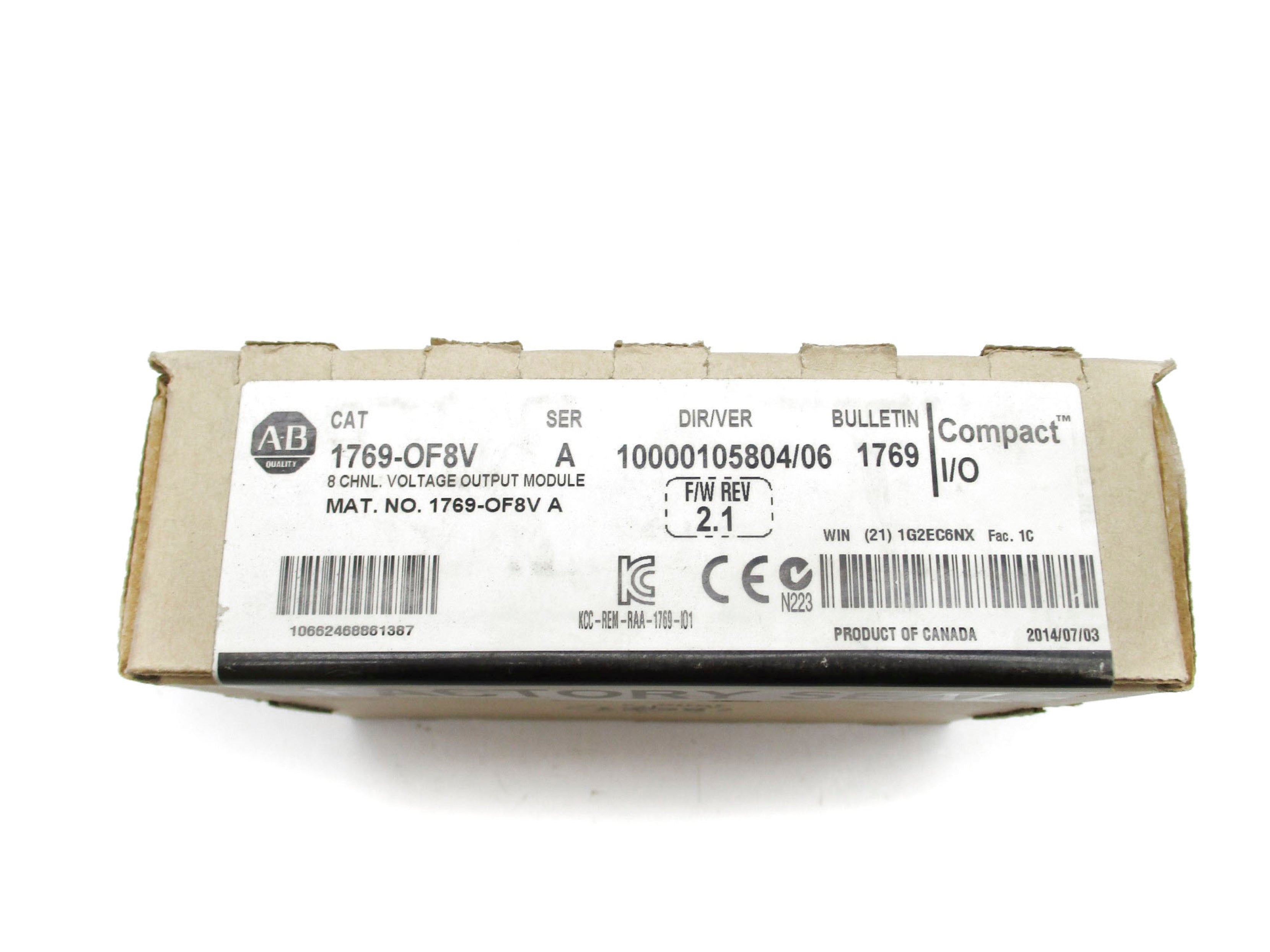 ALLEN BRADLEY 1769-OF8V SER. A F/W 2.1 DATE: 2014 NSFS