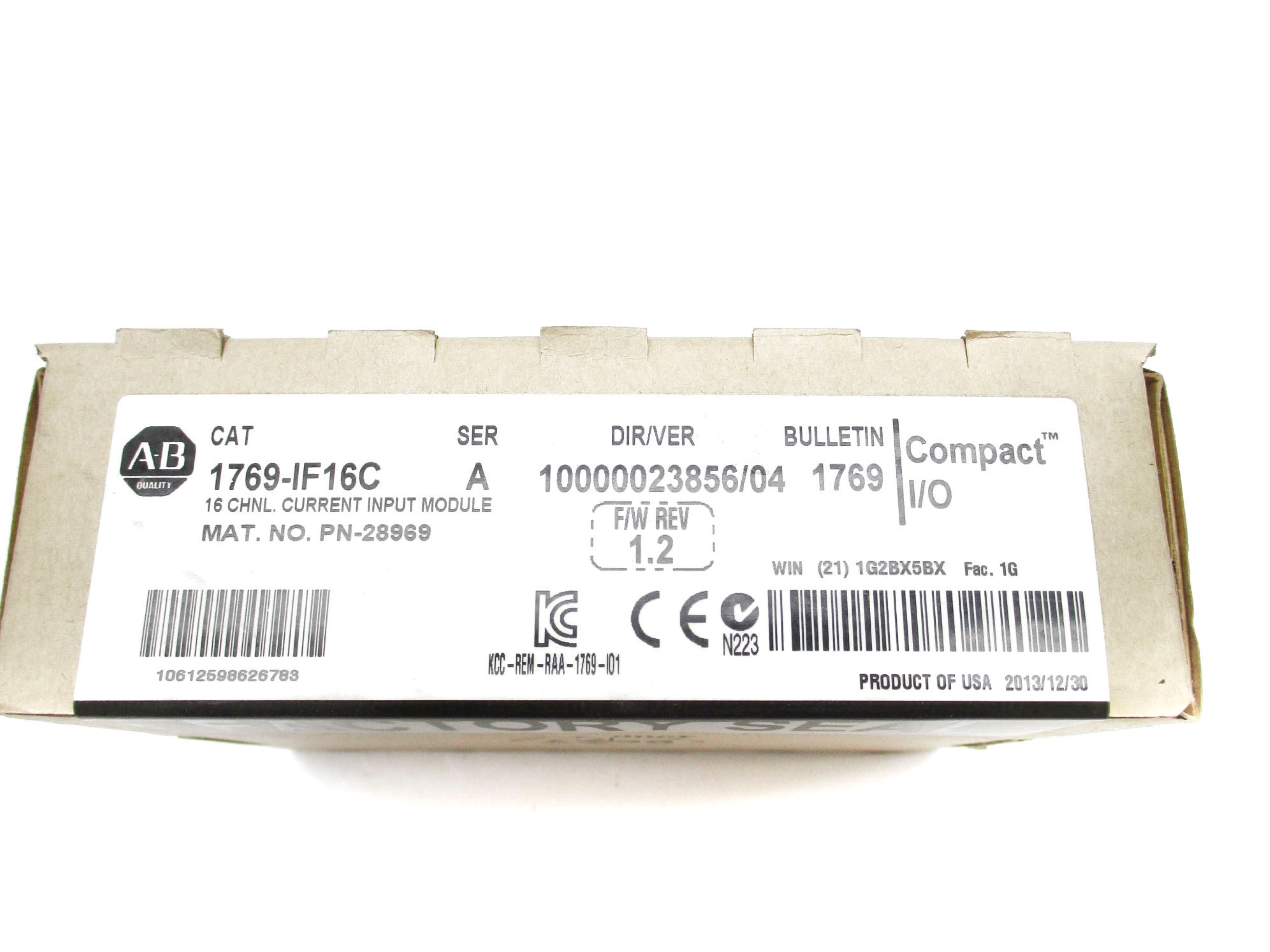 ALLEN BRADLEY 1769-IF16C SER. A F/W 1.2 DATE: 2013 NSFS
