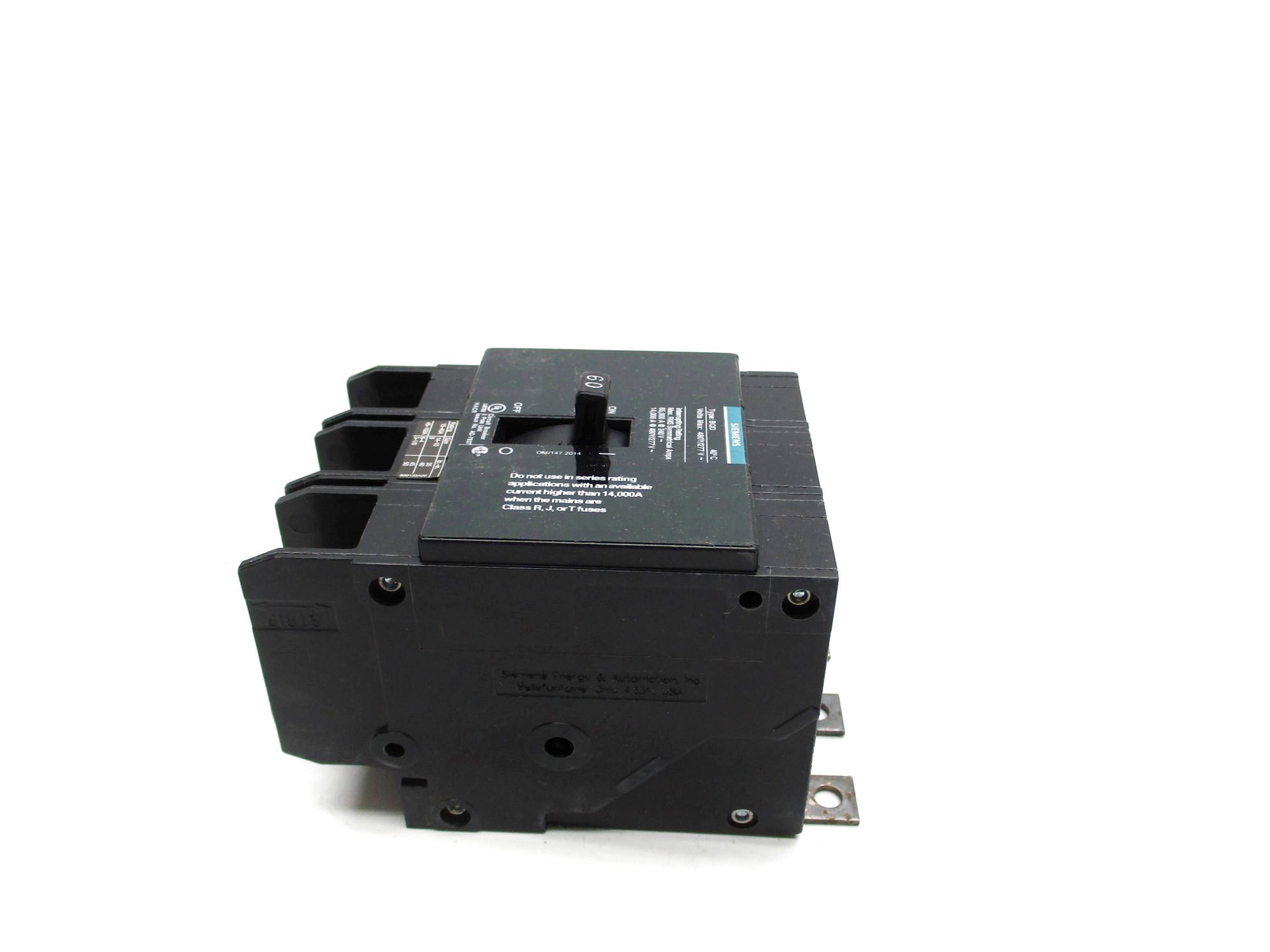 SIEMENS BQD360 60A 480/277V UNMP
