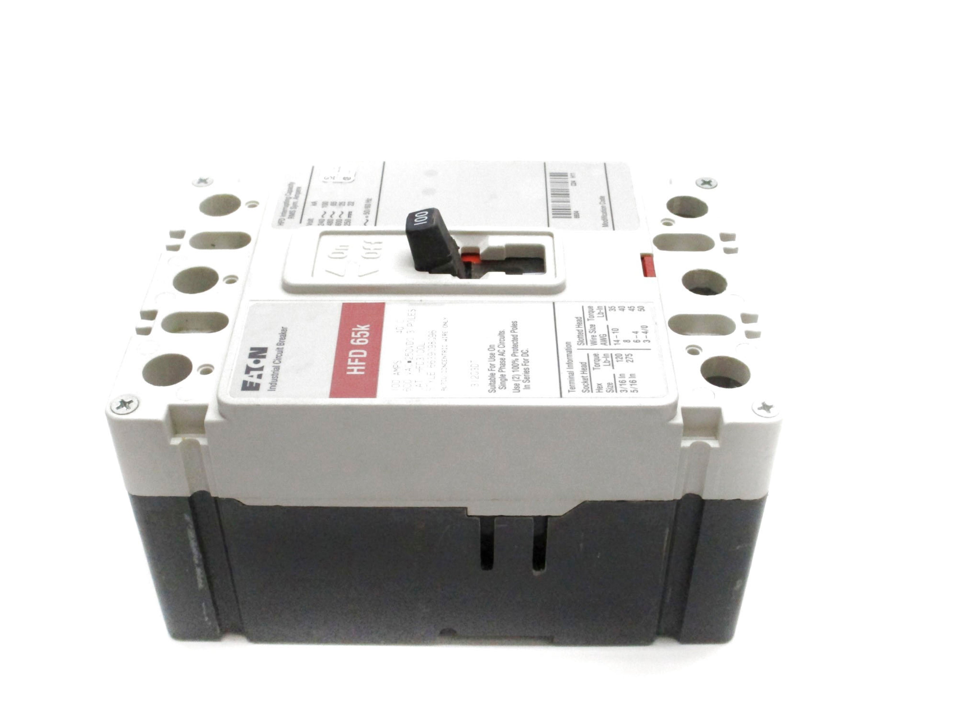 EATON HFD3100L SER. C 100A 600VAC (WHITE) NSMP