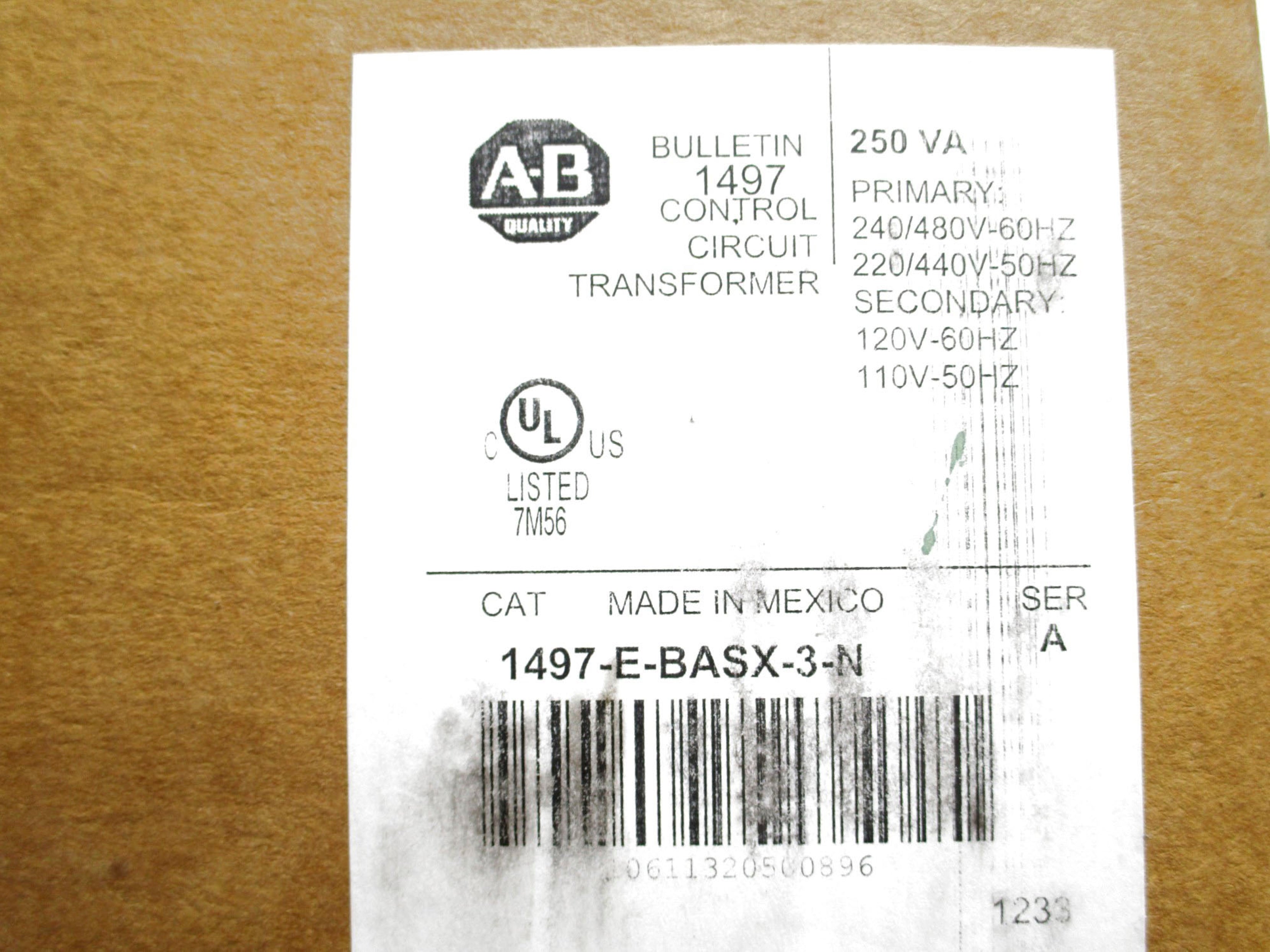 ALLEN BRADLEY 1497-E-BASX-3-N SER. A (BR/WH) NSMP