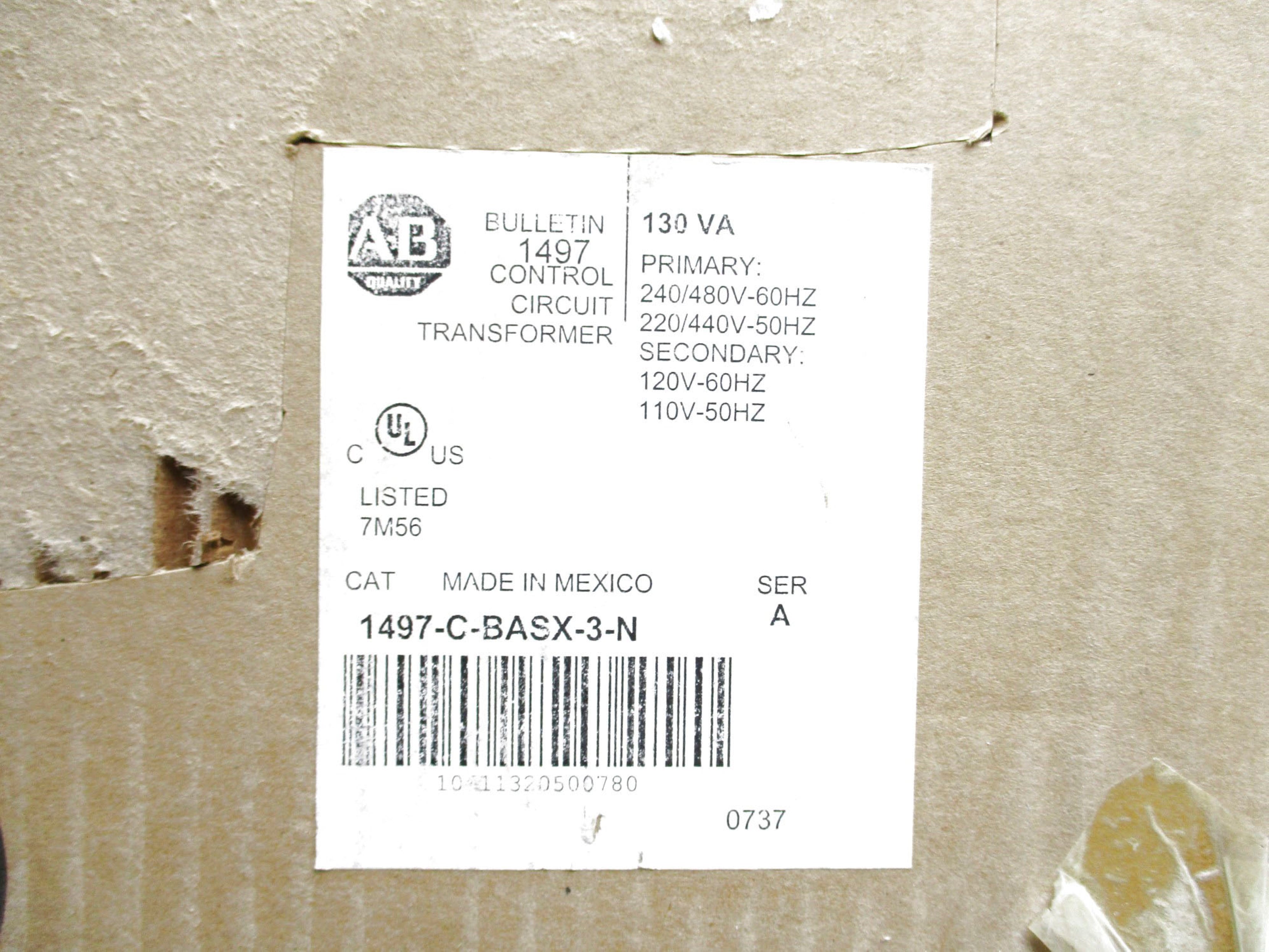ALLEN BRADLEY 1497-C-BASX-3-N SER. A (BR/WH) NSMP
