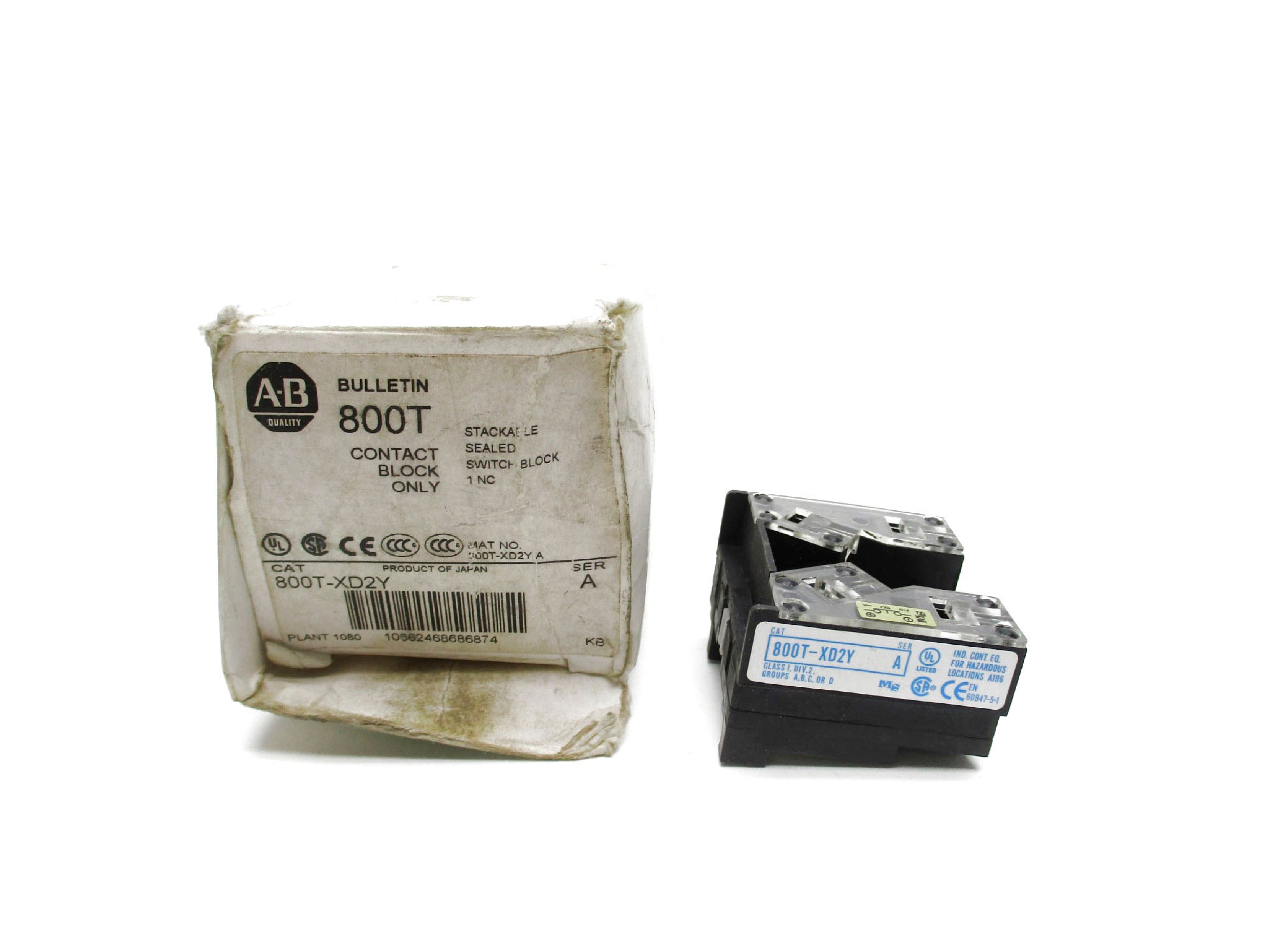 ALLEN BRADLEY 800T-XD2Y SER. A (WH) NSMP
