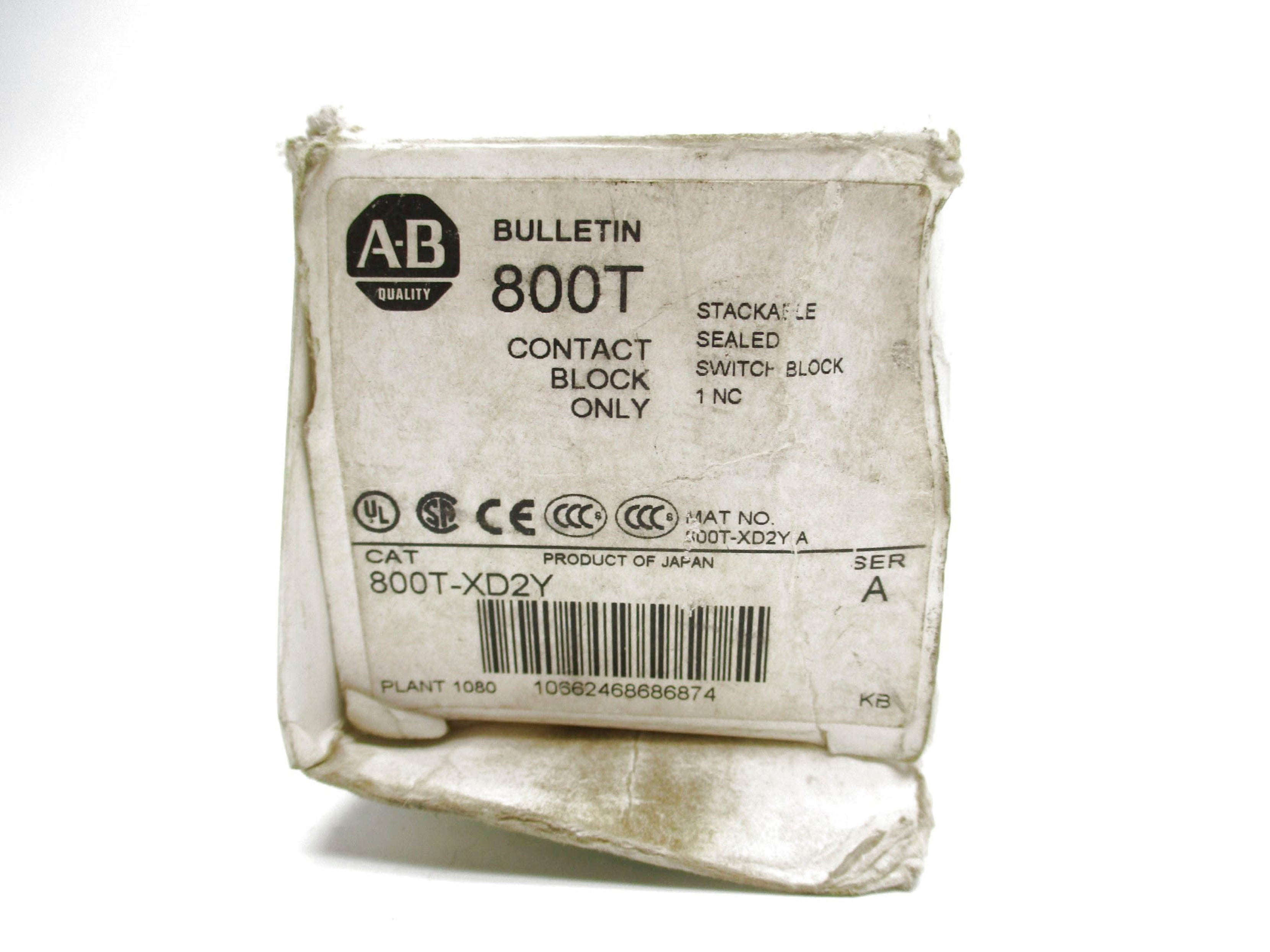 ALLEN BRADLEY 800T-XD2Y SER. A (WH) NSMP