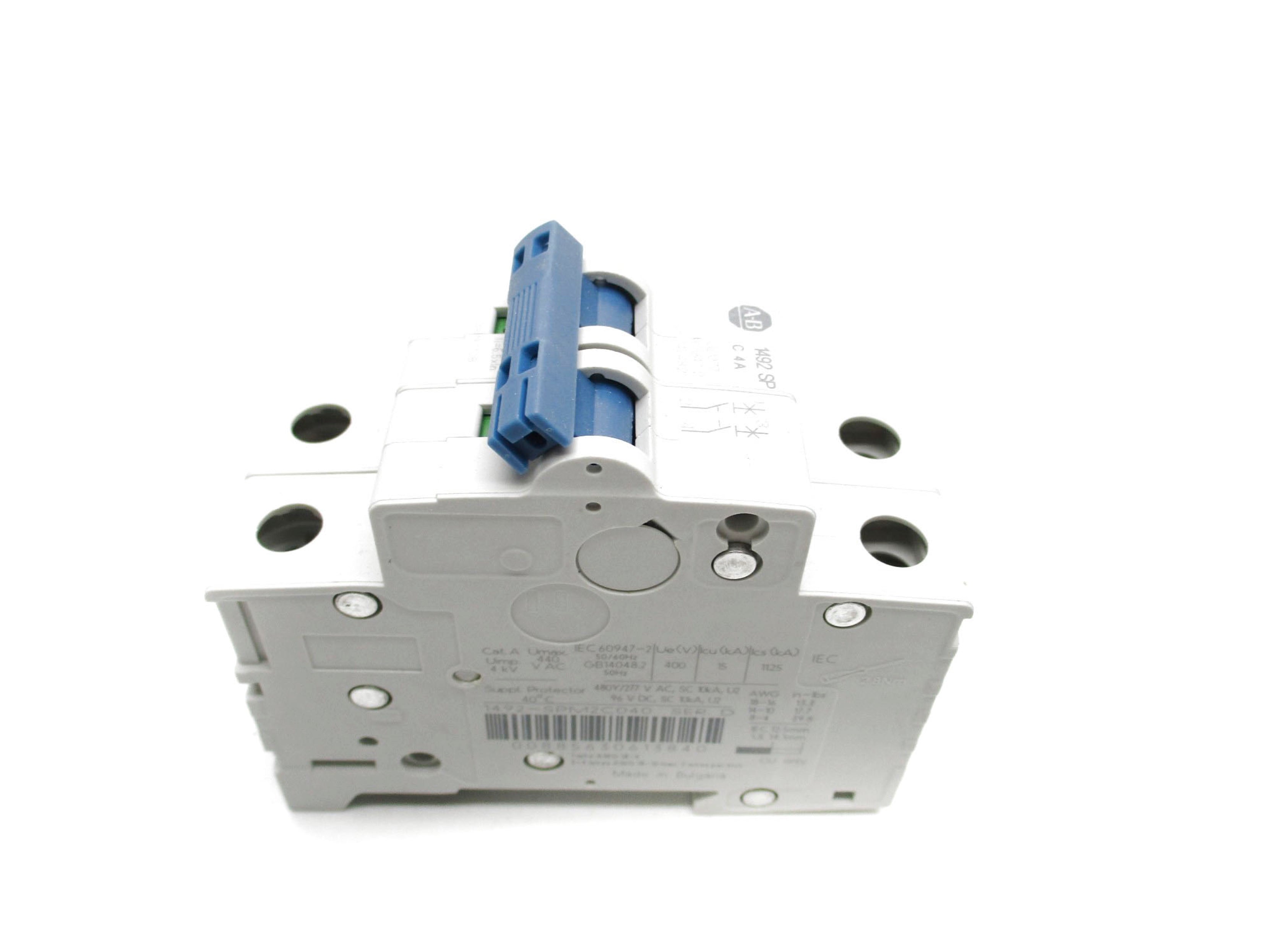 ALLEN BRADLEY 1492-SPM2C040 SER. D 4A 480/277VAC NSMP
