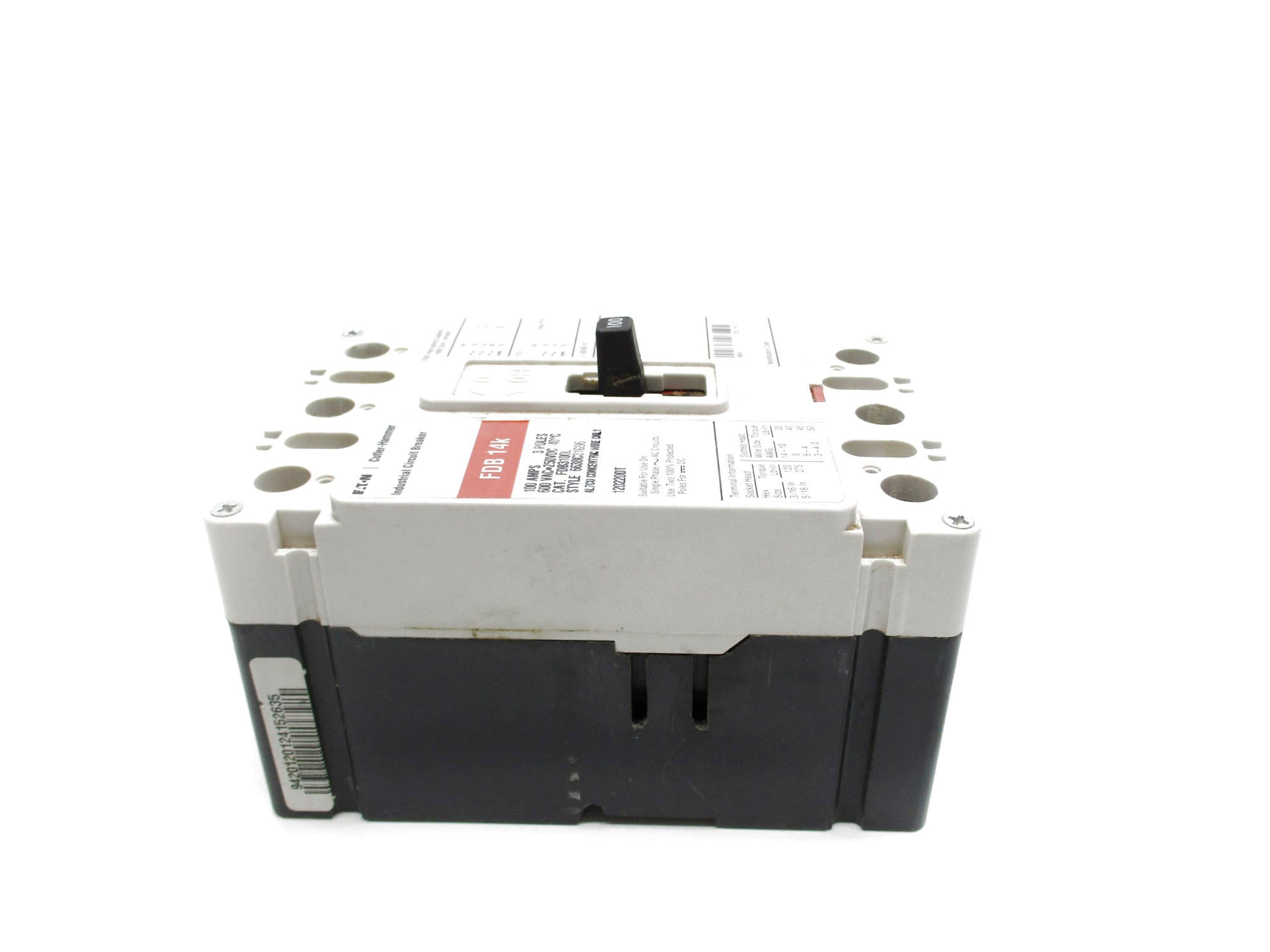 EATON FDB3100L 100A 600VAC (WHITE) UNMP