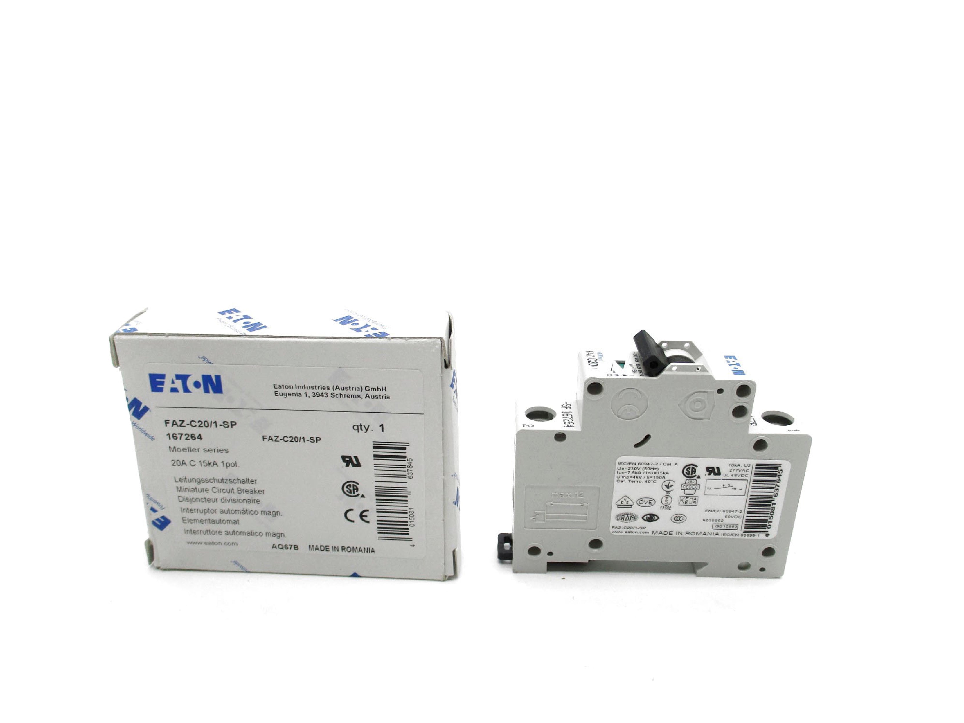 EATON FAZ-C20/1-SP 277VAC 20A NSMP