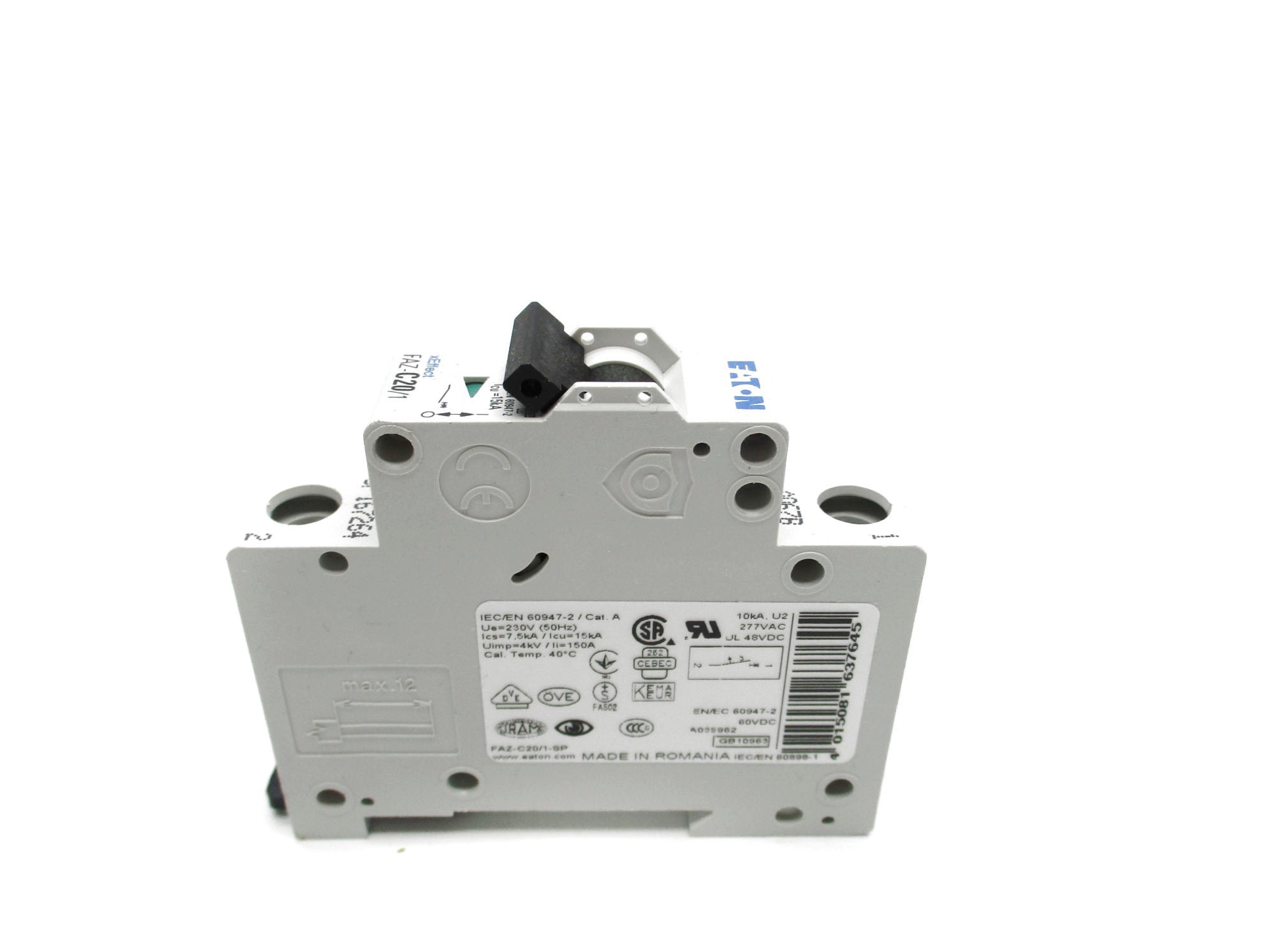EATON FAZ-C20/1-SP 277VAC 20A NSMP