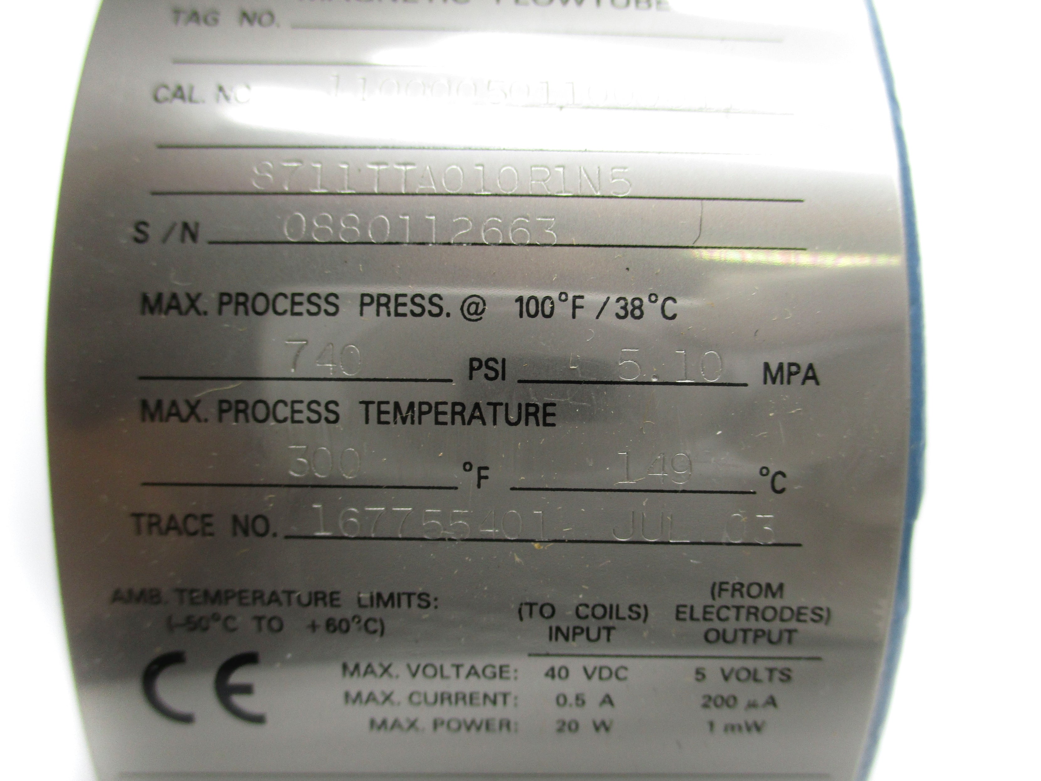 ROSEMOUNT 8711TTA010R1N5 UNMP