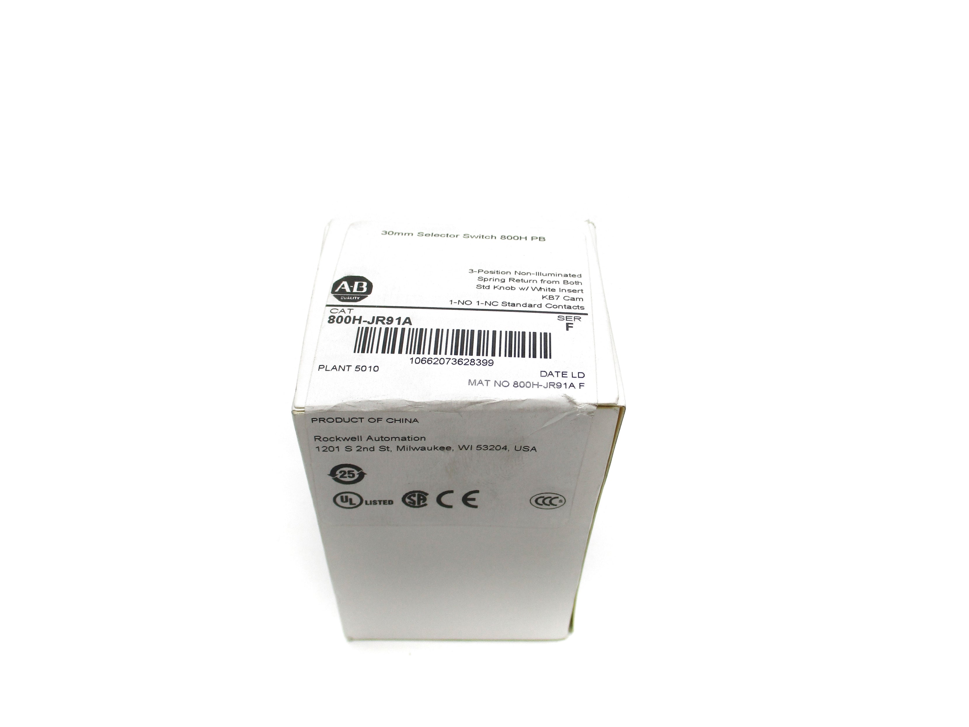 ALLEN BRADLEY 800H-JR91A SER. F (WH) NSFS