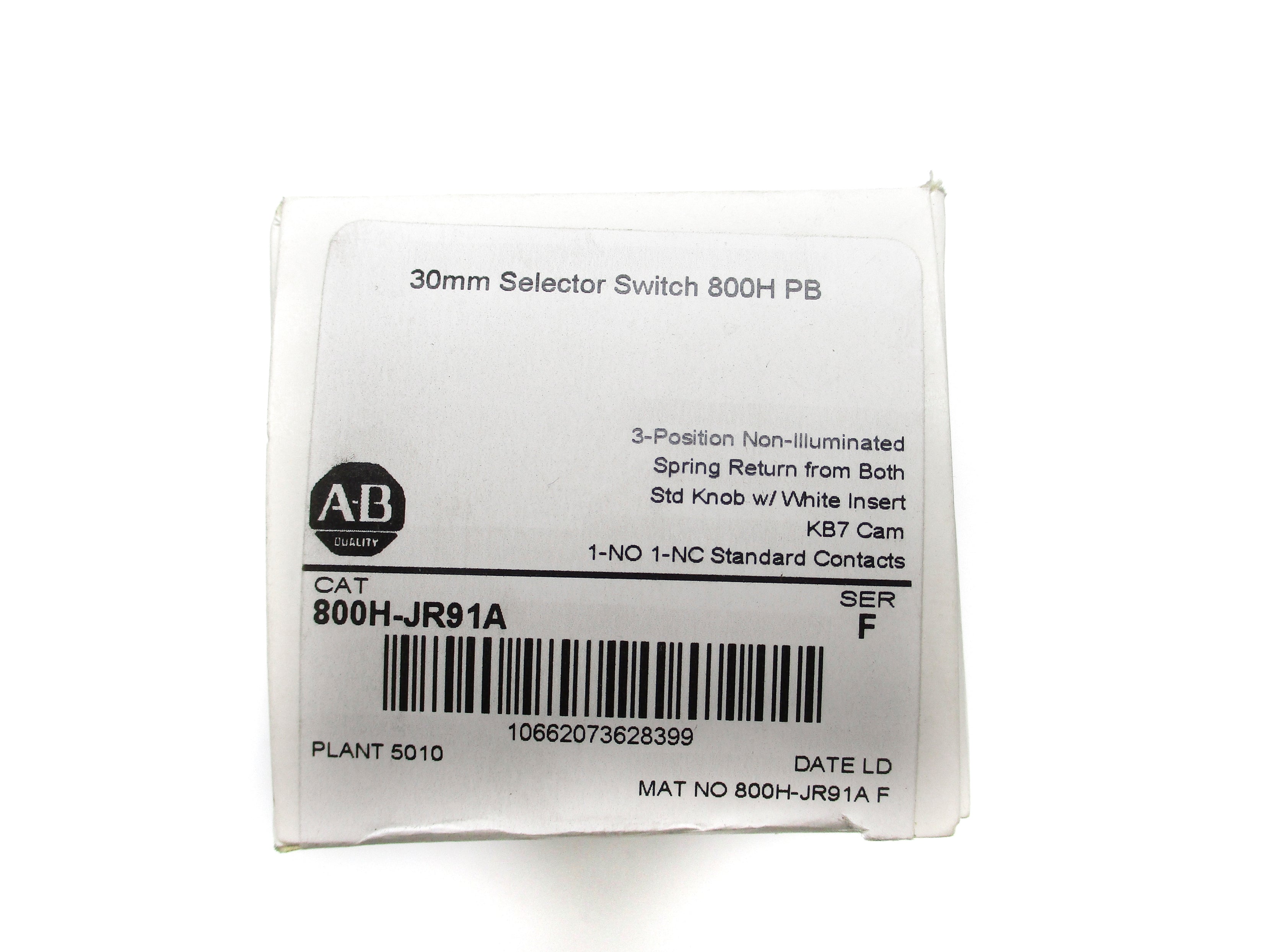 ALLEN BRADLEY 800H-JR91A SER. F (WH) NSFS