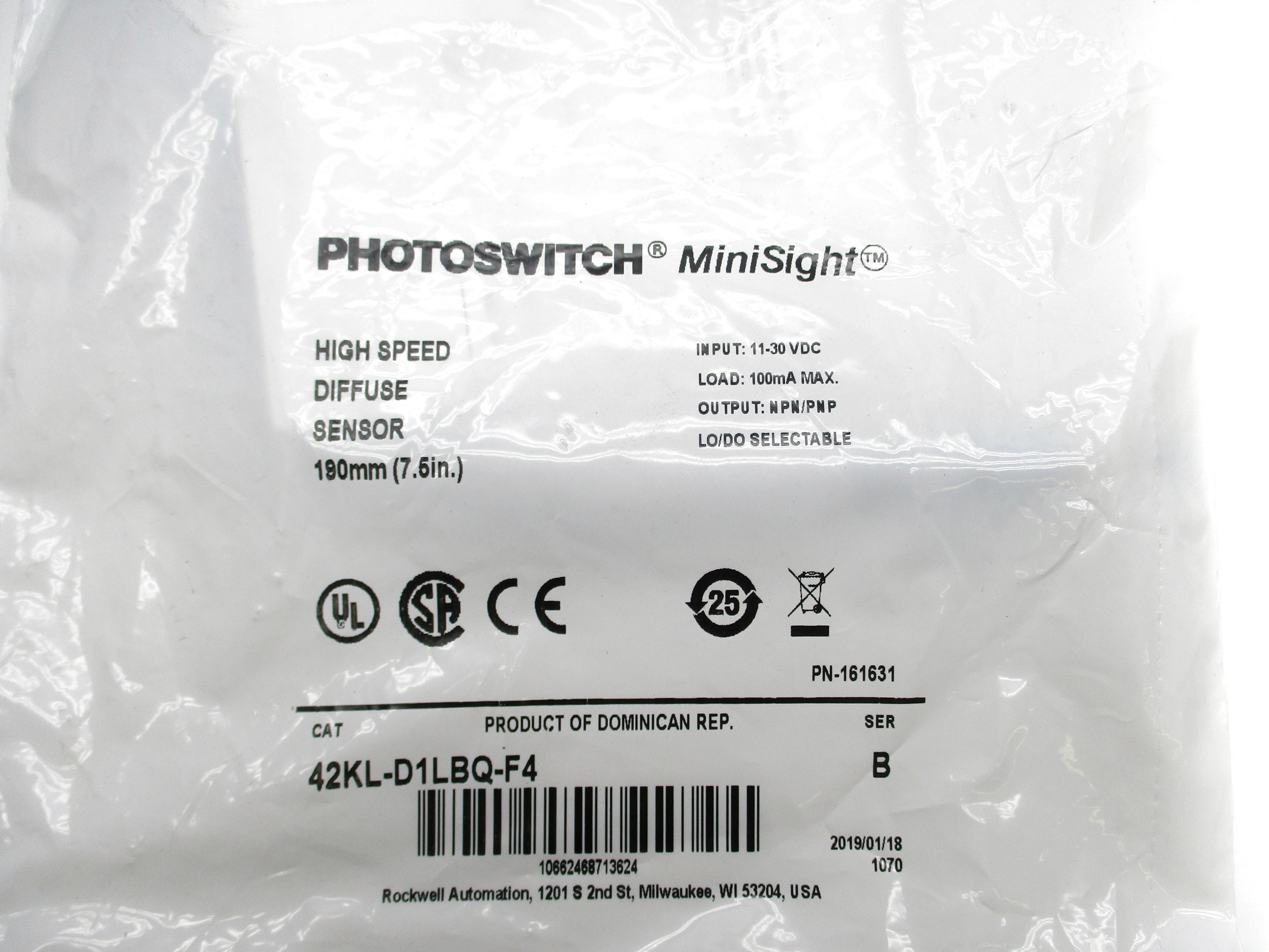 ALLEN BRADLEY 42KL-D1LBQ-F4 SER. B (WH) NSMP