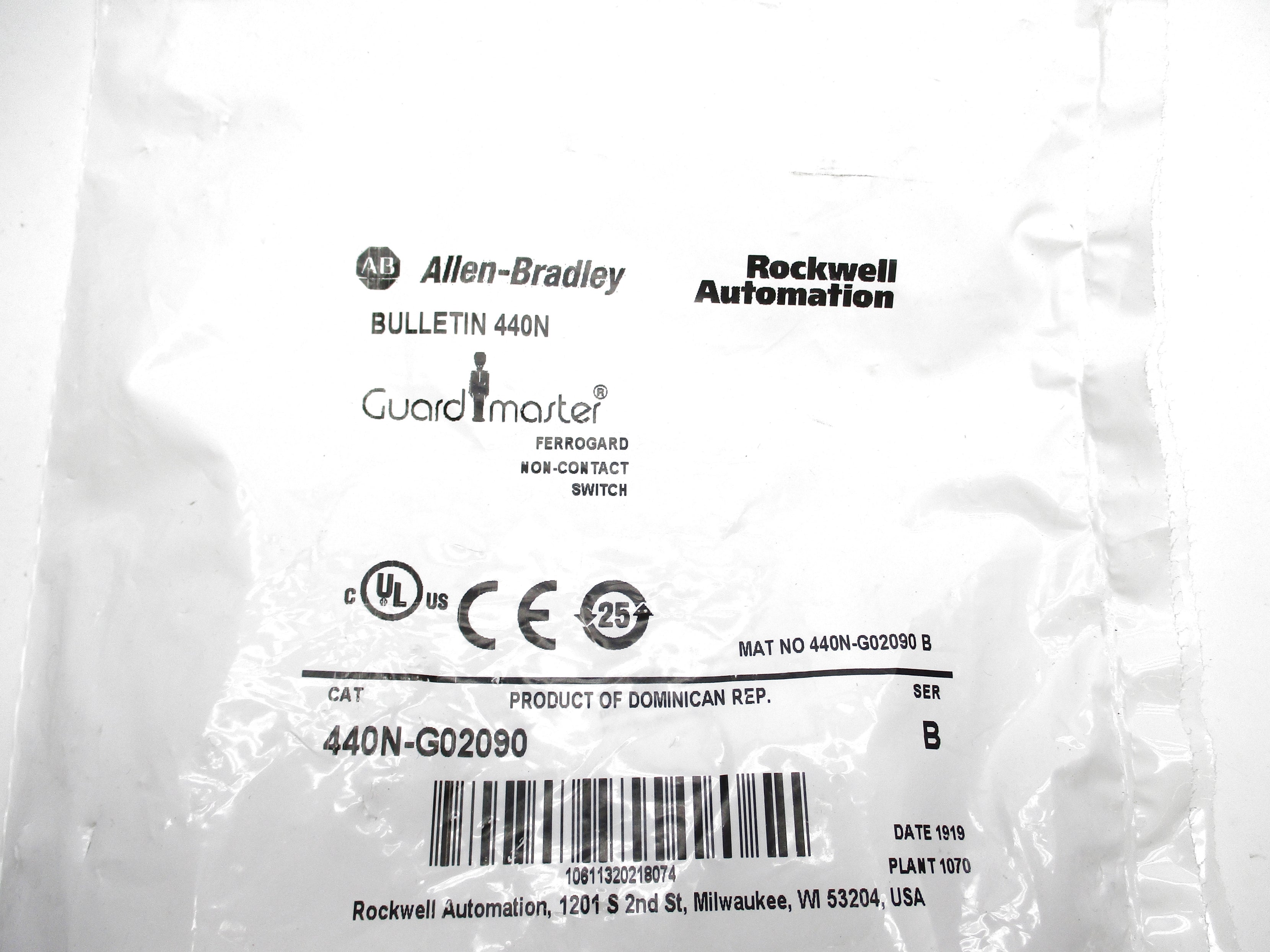 ALLEN BRADLEY 440N-G02090 SER. B (WH) NSMP