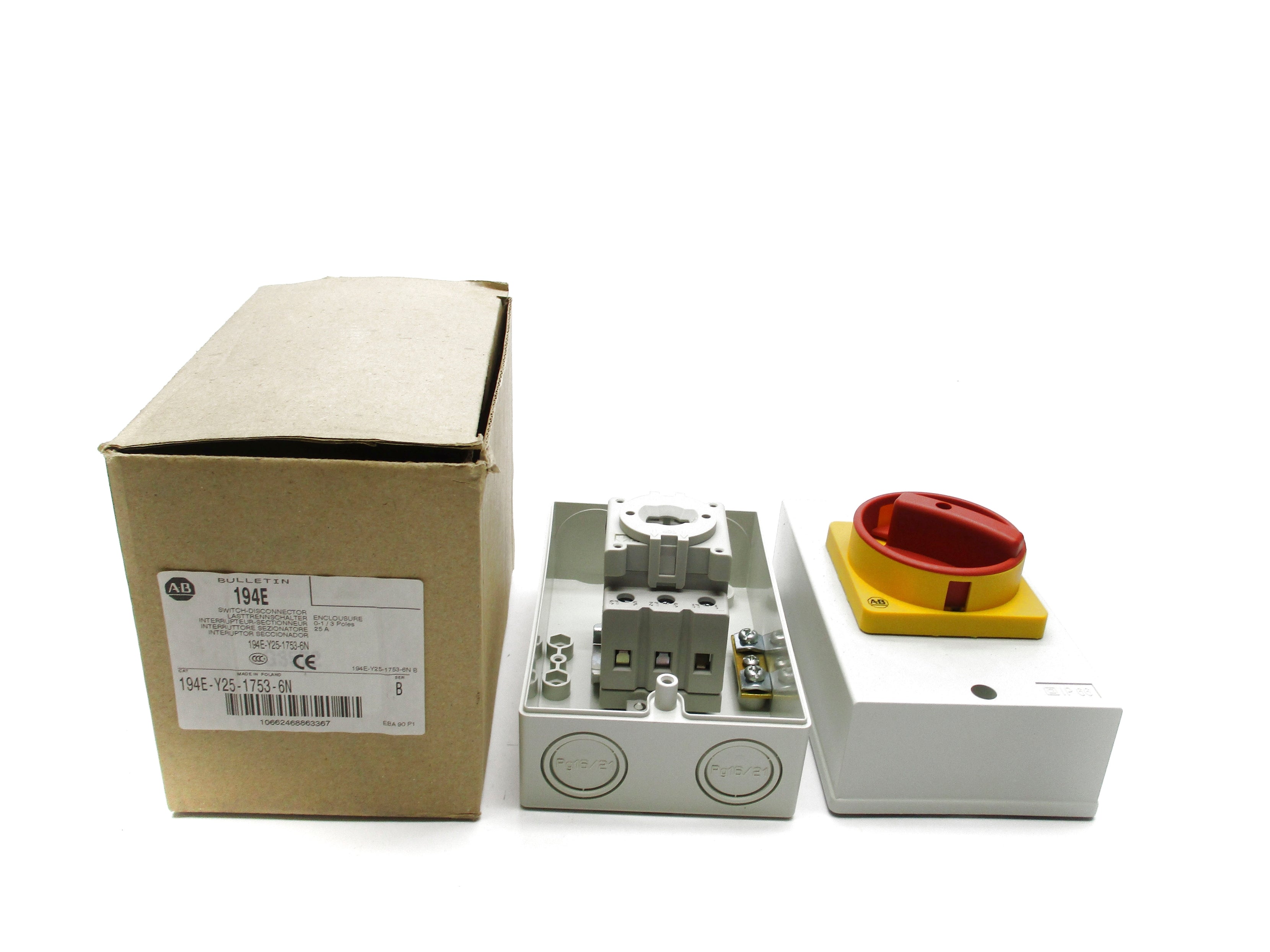 ALLEN BRADLEY 194E-Y25-1753-6N SER. B 690V 25A (BR/WH) NSMP