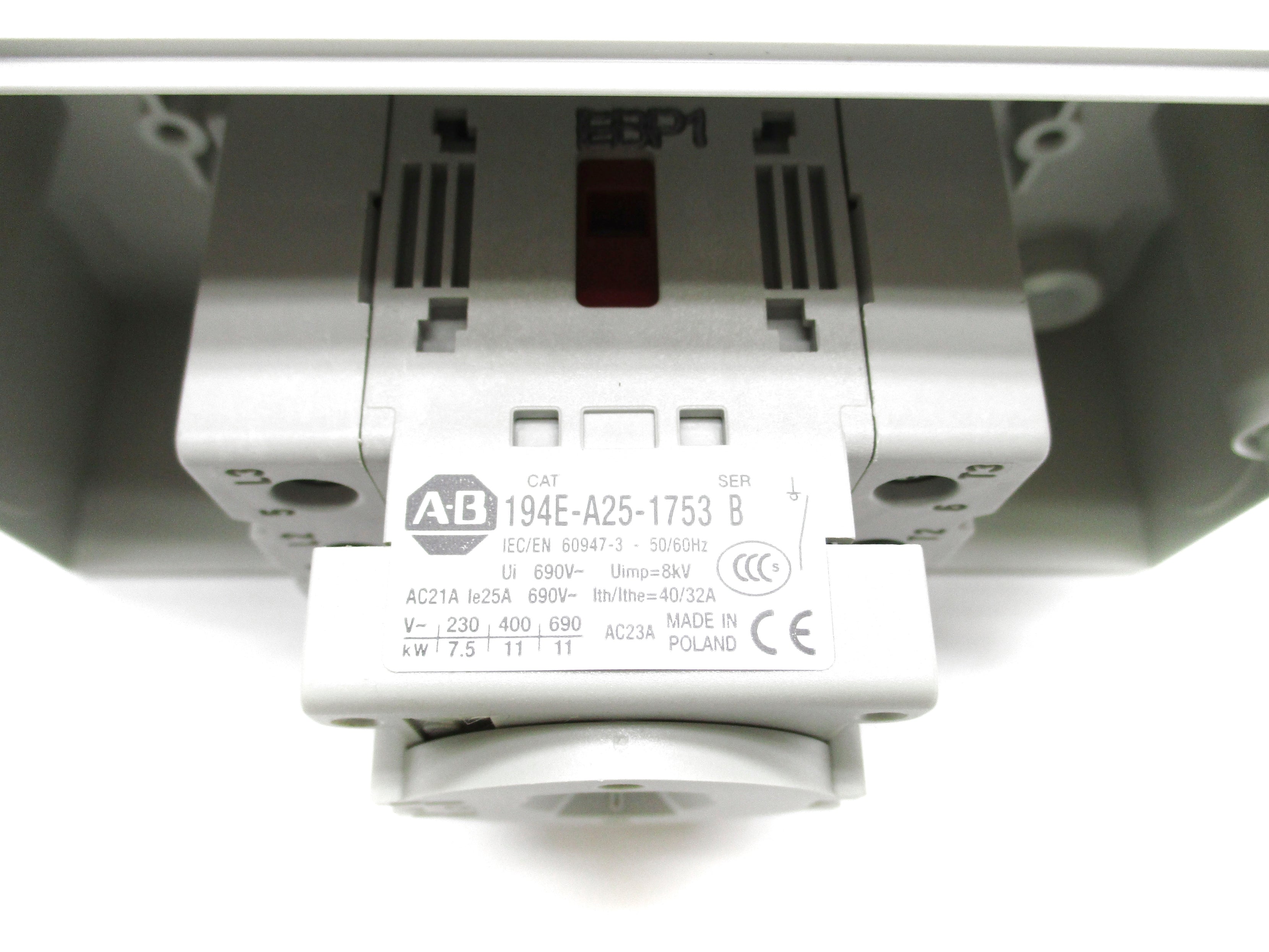 ALLEN BRADLEY 194E-Y25-1753-6N SER. B 690V 25A (BR/WH) NSMP