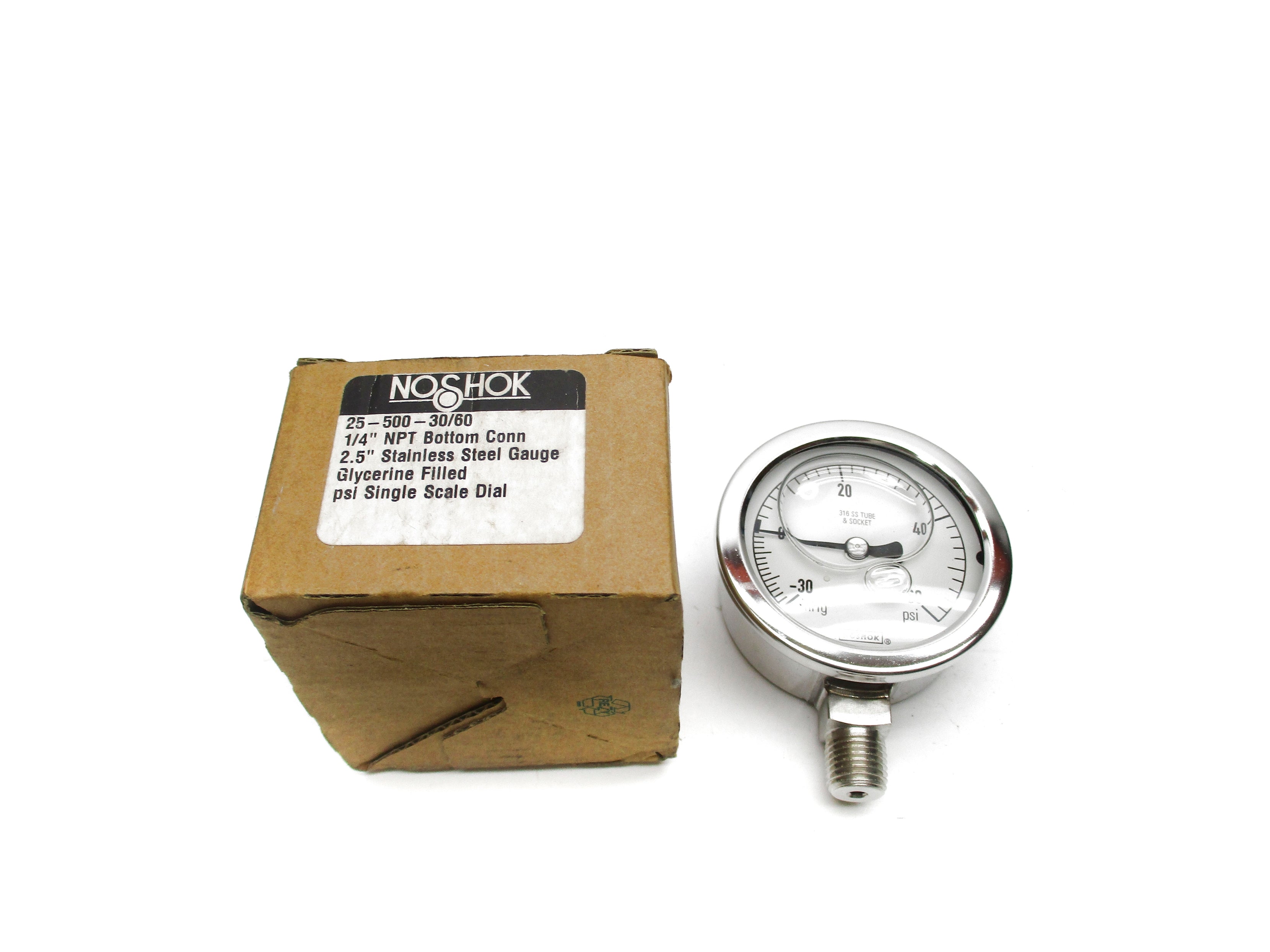 NOSHOK 25-500-30/60 -30"HG-60PSI NSMP