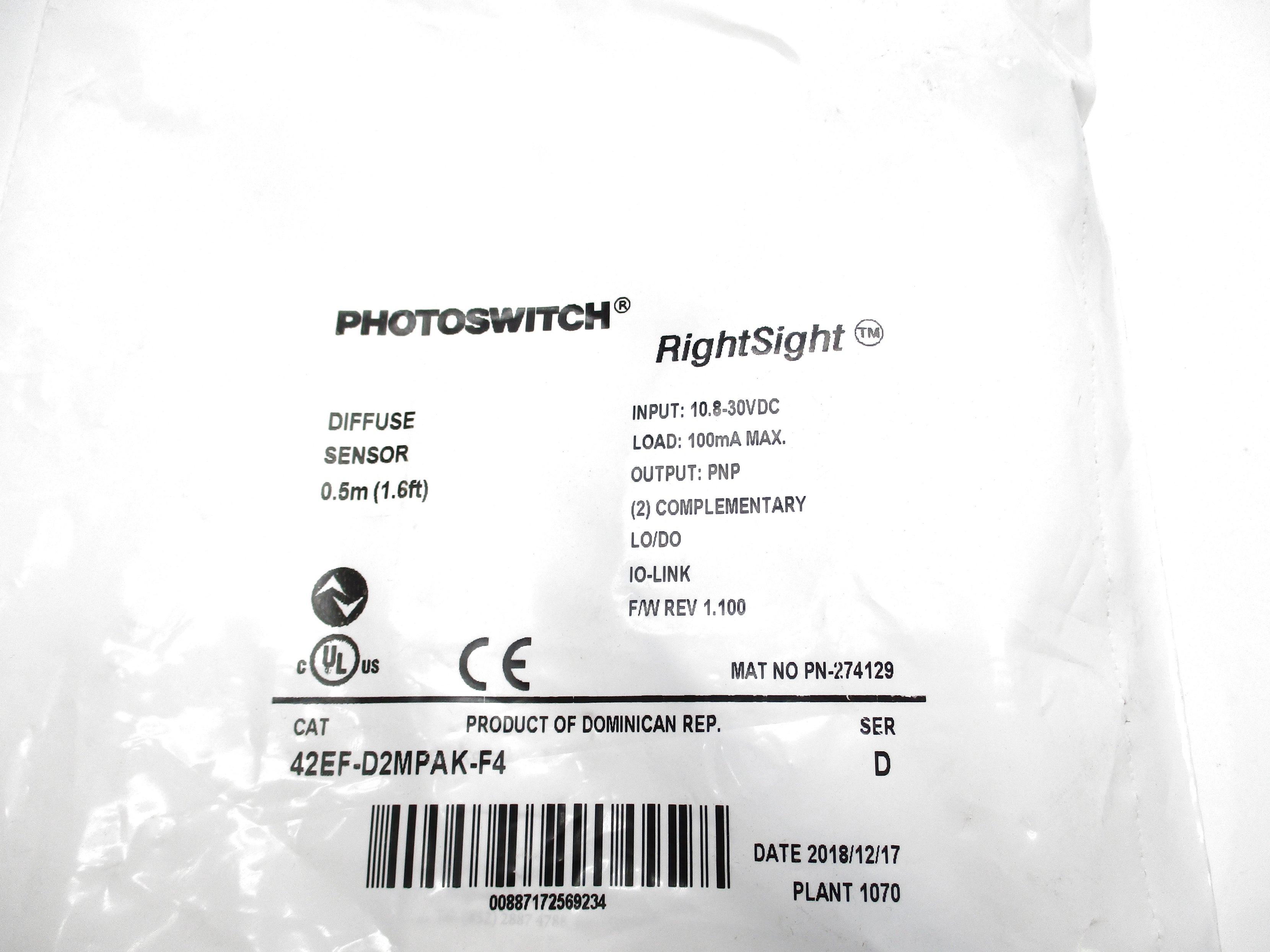ALLEN BRADLEY 42EF-D2MPAK-F4 SER. D F/W 1.100 NSMP