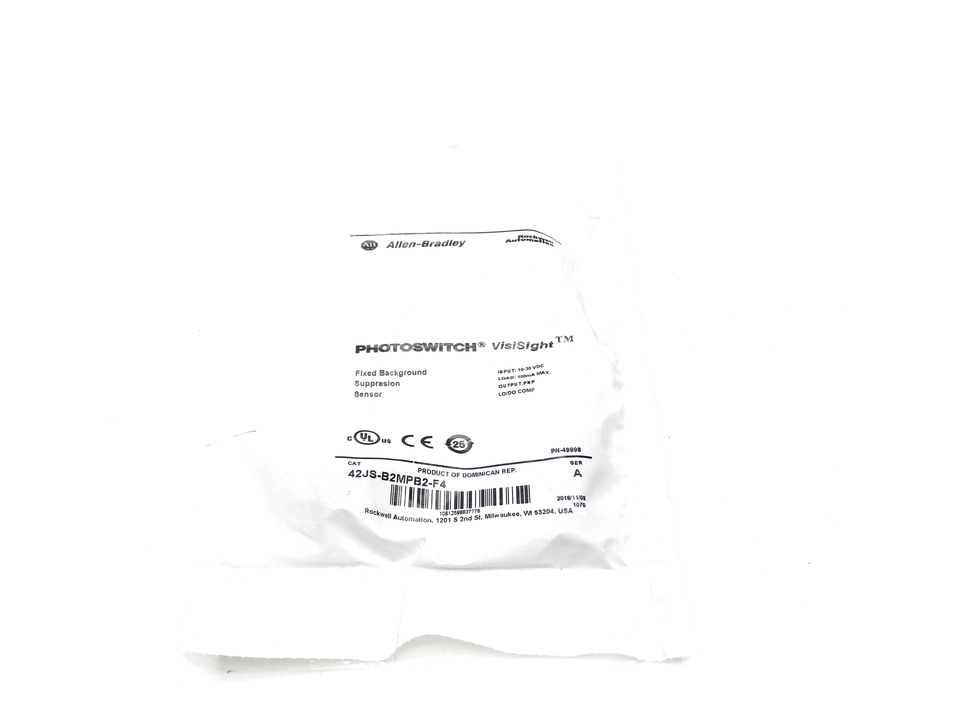 ALLEN BRADLEY 42JS-B2MPB2-F4 SER. A (WH) NSMP