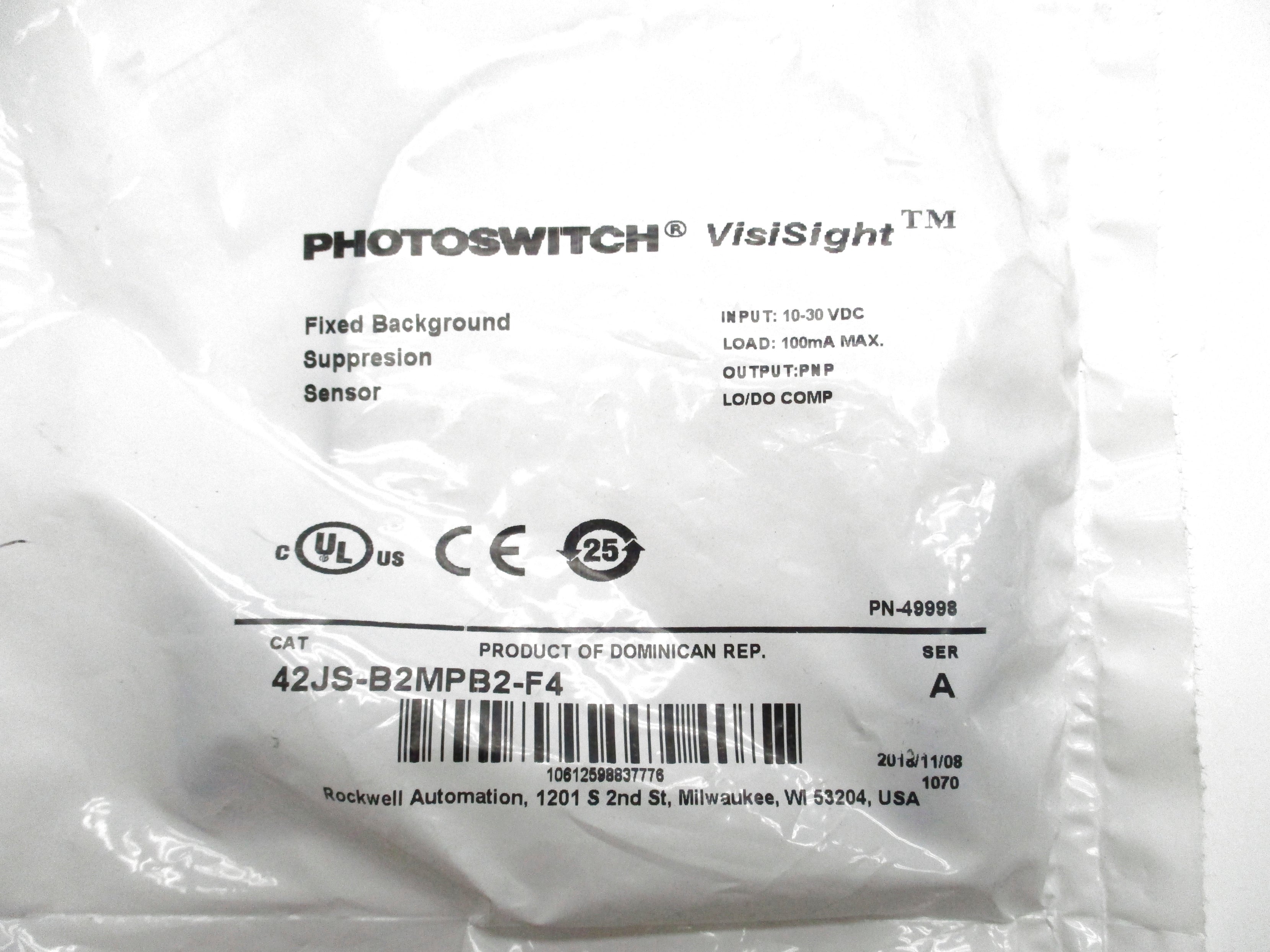 ALLEN BRADLEY 42JS-B2MPB2-F4 SER. A (WH) NSMP