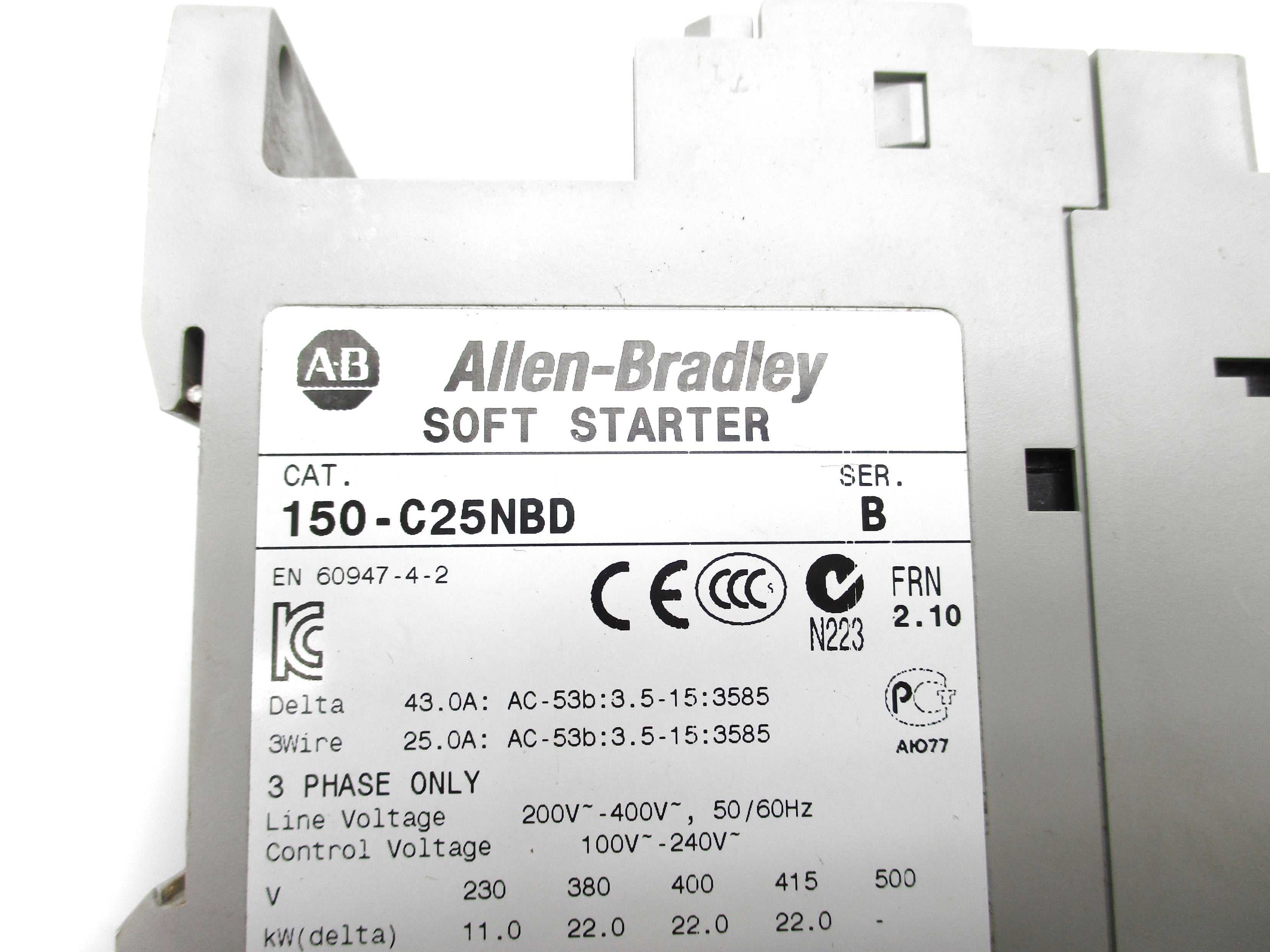 ALLEN BRADLEY 150-C25NBD SER. B F/W 2.10 UNMP