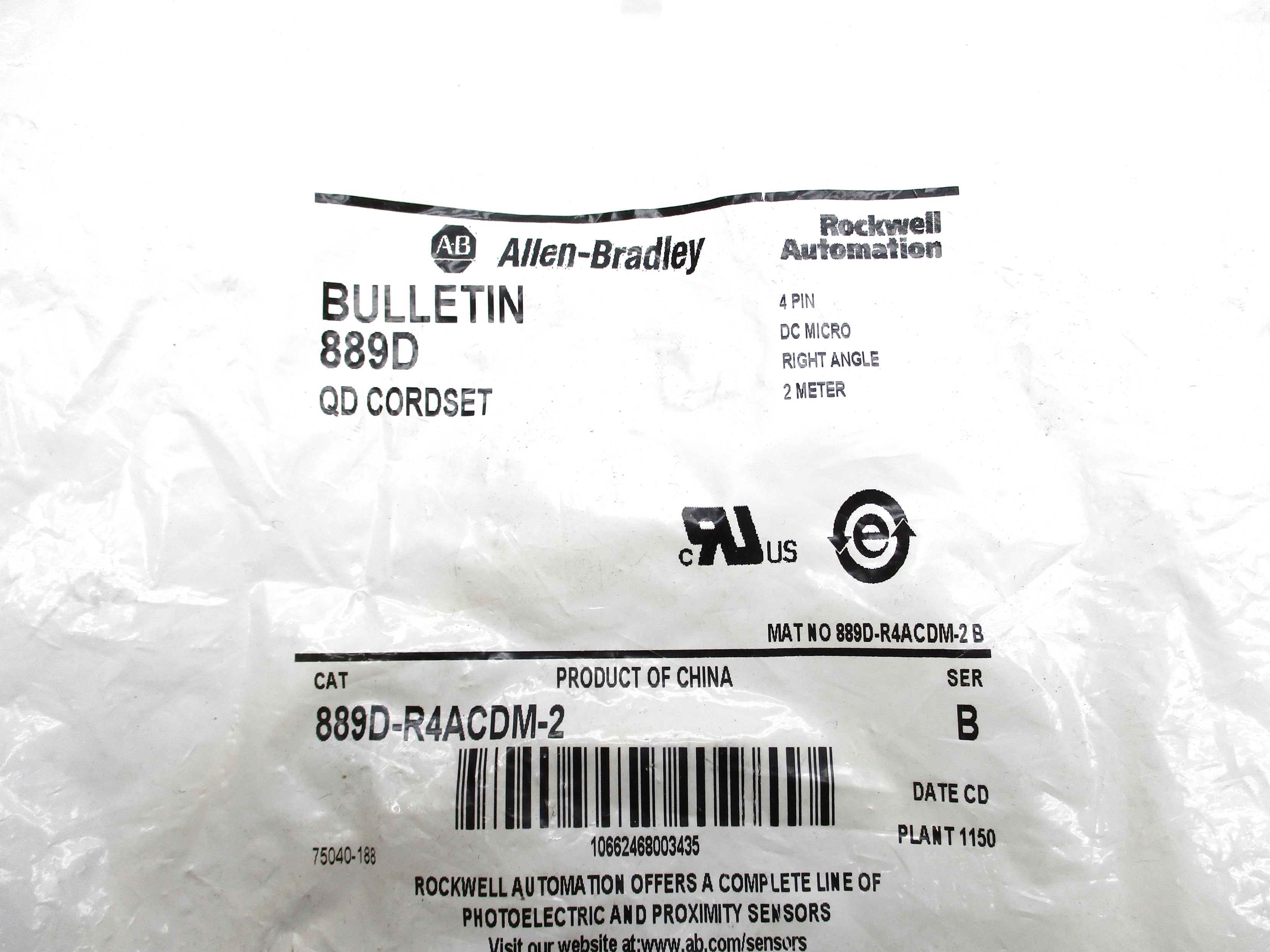 ALLEN BRADLEY 889D-R4ACDM-2 SER. B (WH) NSMP