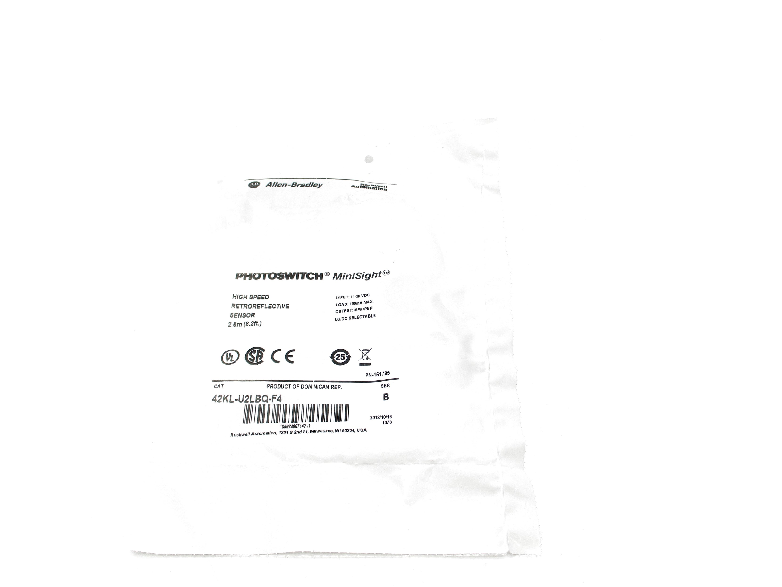 ALLEN BRADLEY 42KL-U2LBQ-F4 SER. B (WH) NSMP