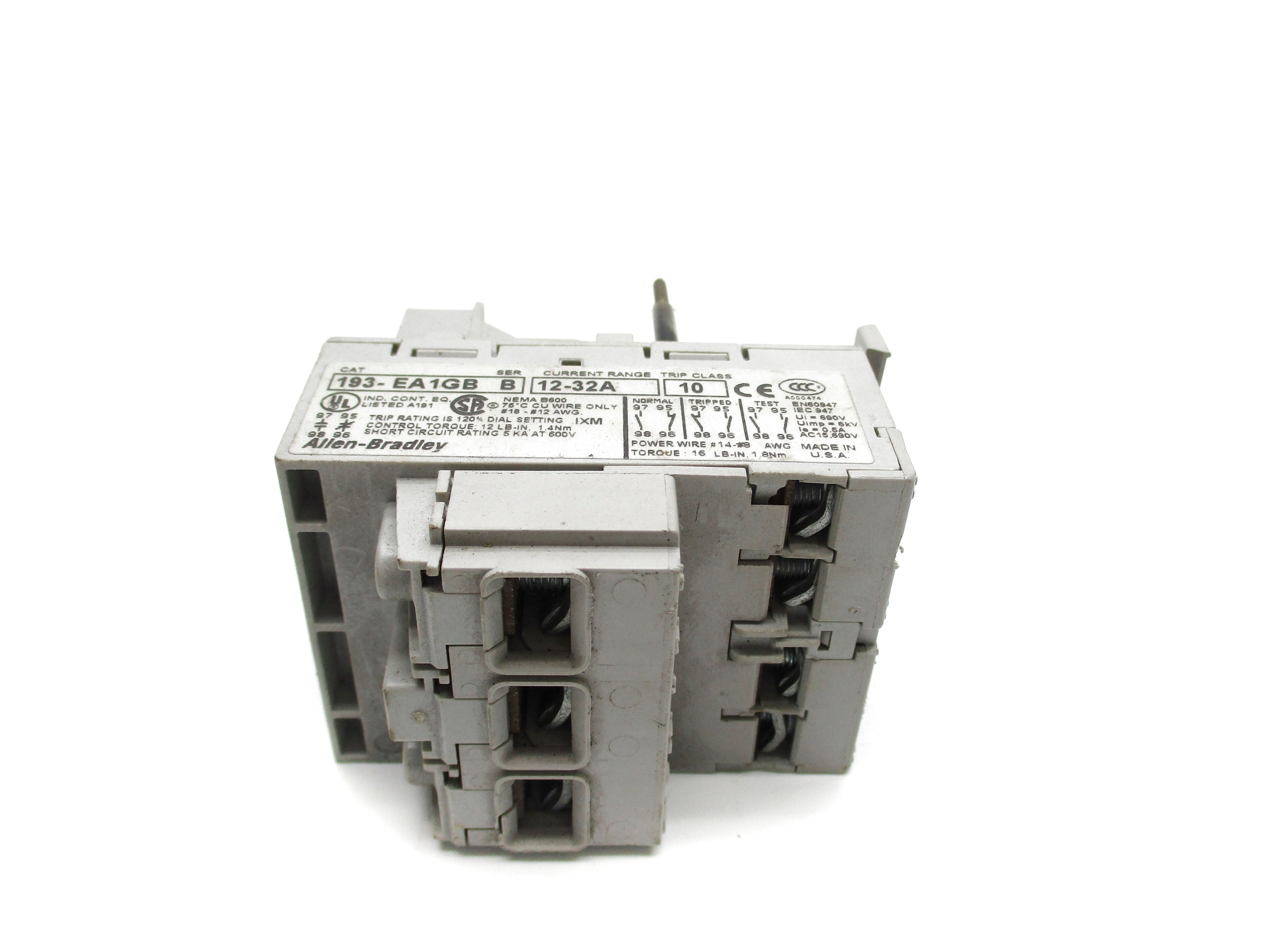 ALLEN BRADLEY 193-EA1GB SER. B 600V 12-32A UNMP