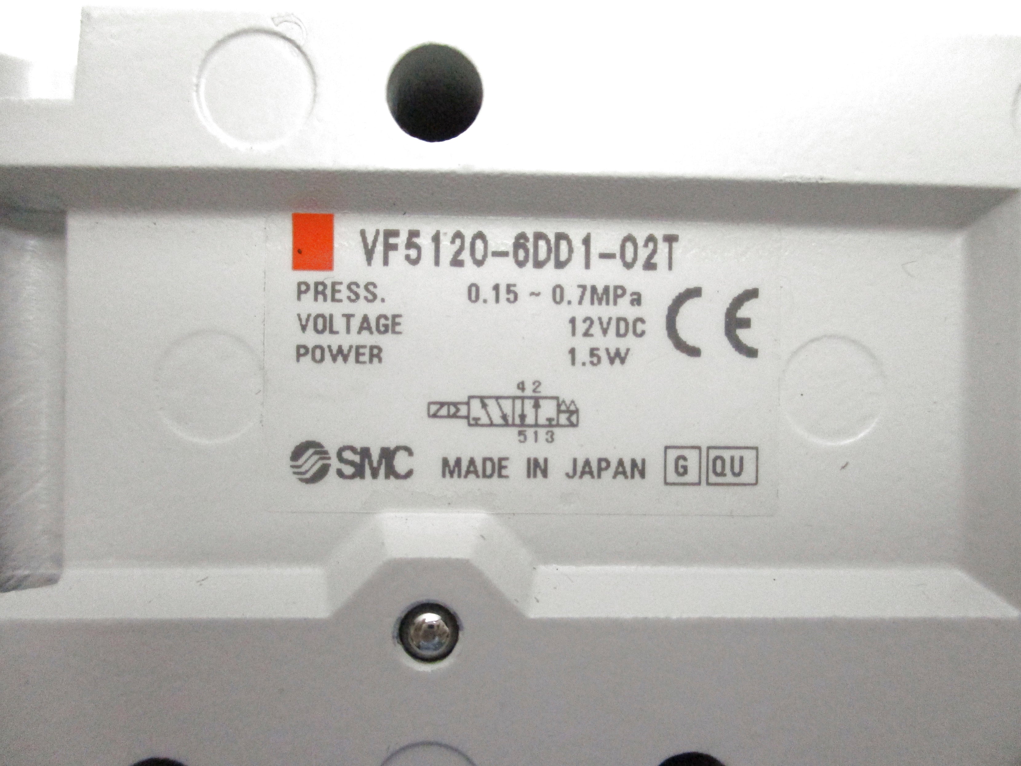 SMC VF5120-6DD1-02T 12VDC (AS PICTURED) NSNP