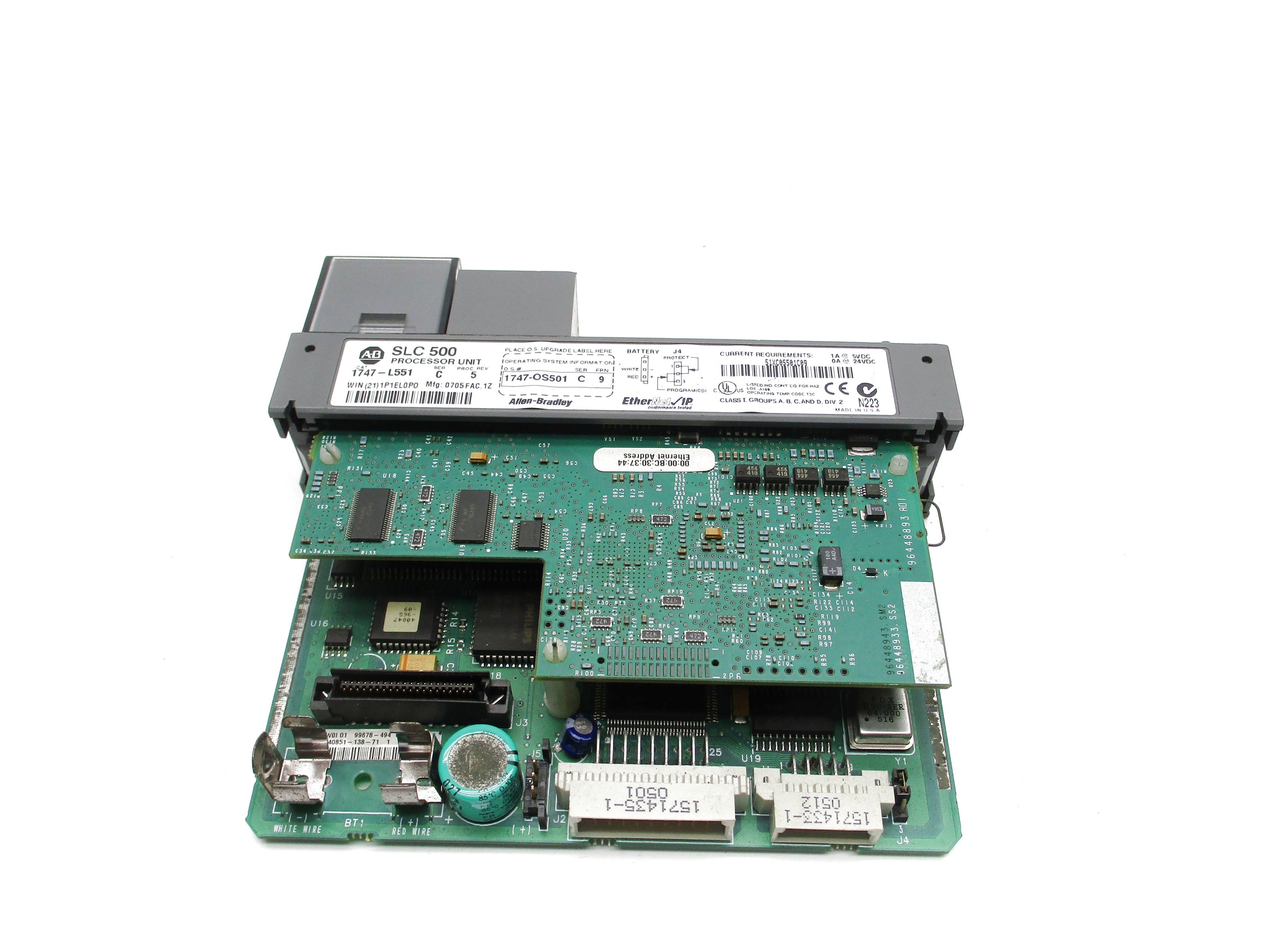 ALLEN BRADLEY 1747-L551 SER. C F/W 9 (NO KEY) (AS PICTURED) UNMP