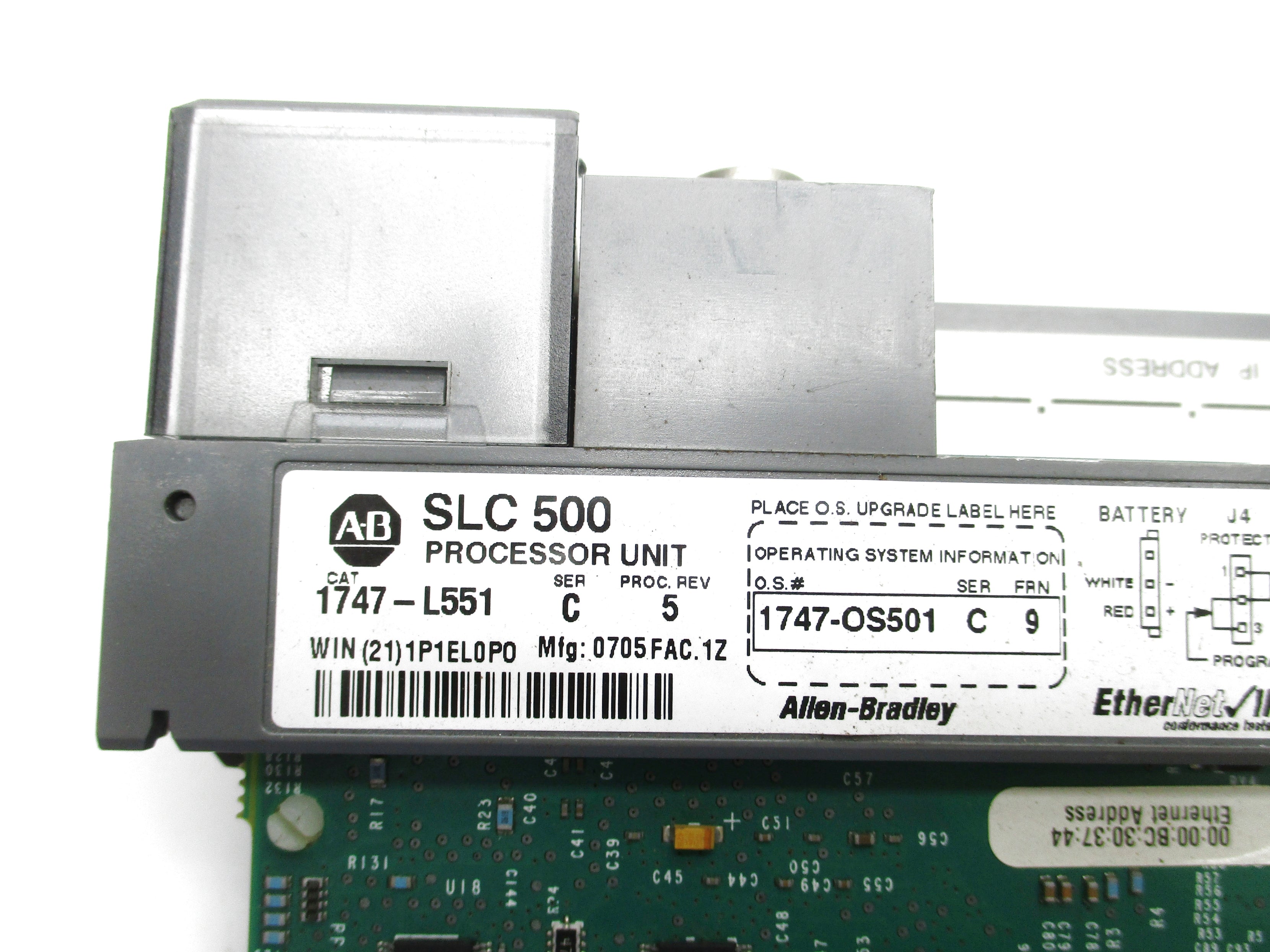 ALLEN BRADLEY 1747-L551 SER. C F/W 9 (NO KEY) (AS PICTURED) UNMP