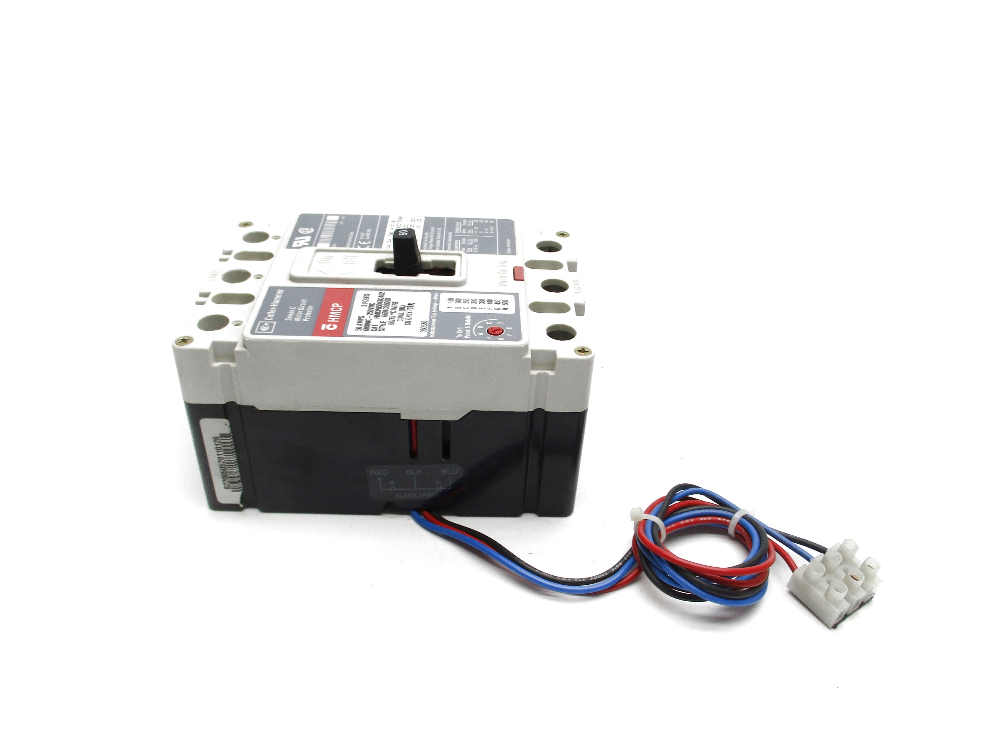 CUTLER HAMMER HMCP050K2CA02 SER. C 50A 600VAC/250VDC (GREY) UNMP