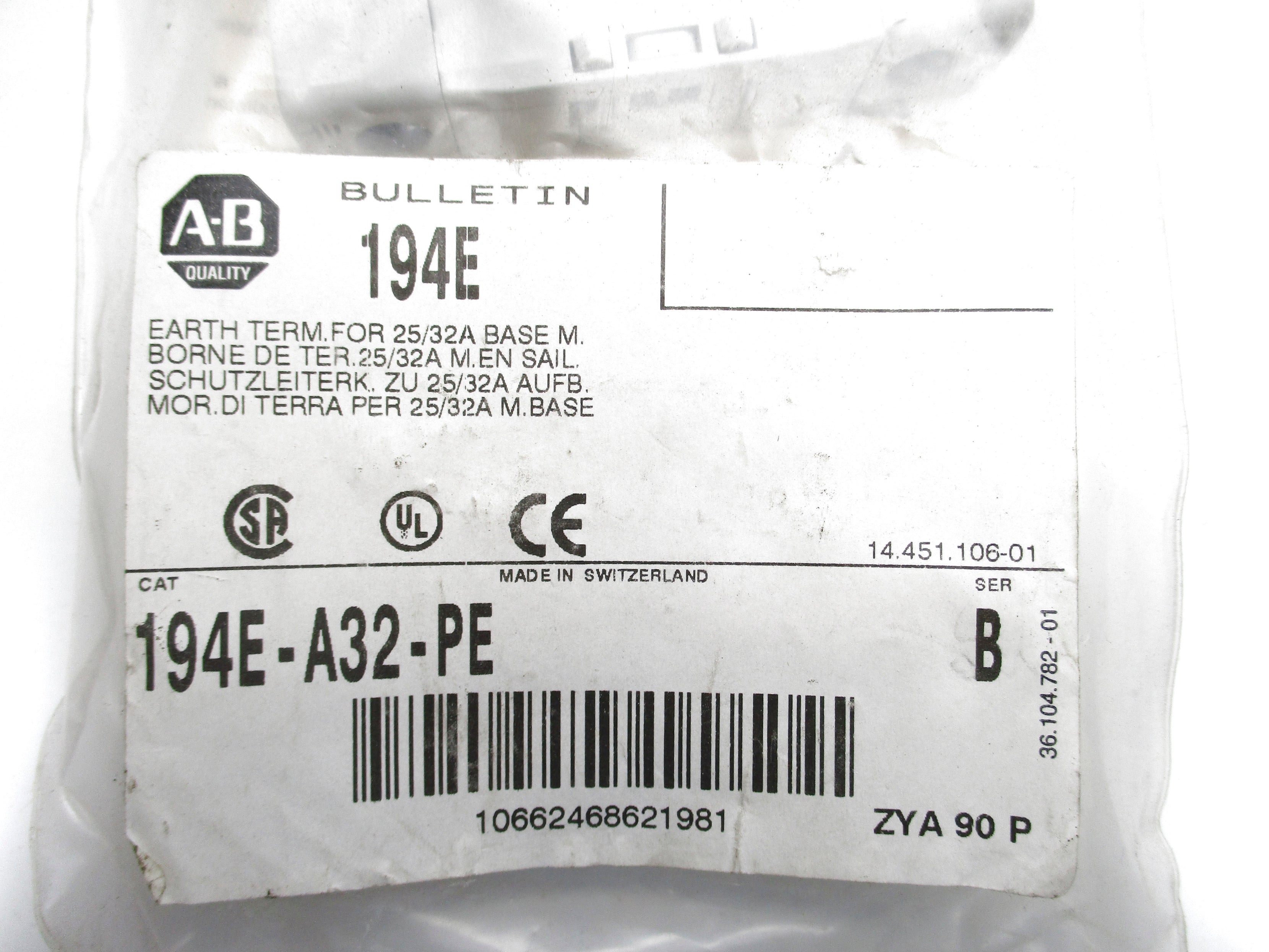ALLEN BRADLEY 194E-A32-PE SER. B (WH) NSMP