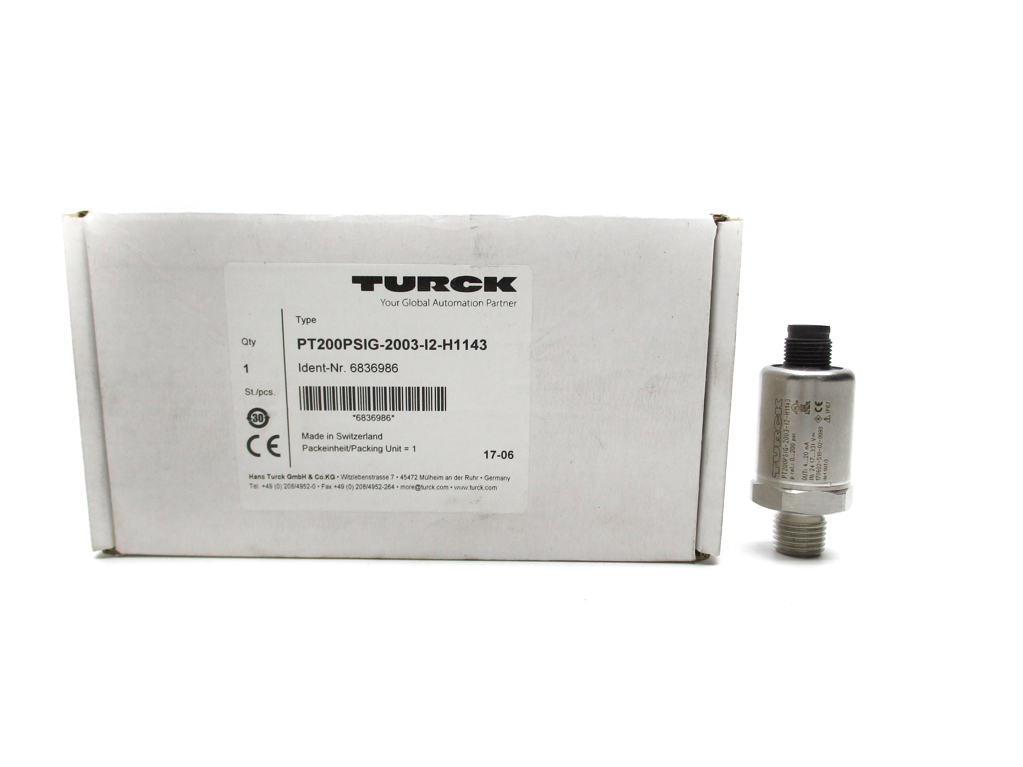 TURCK PT200PSIG-2003-I2-H1143 NSMP