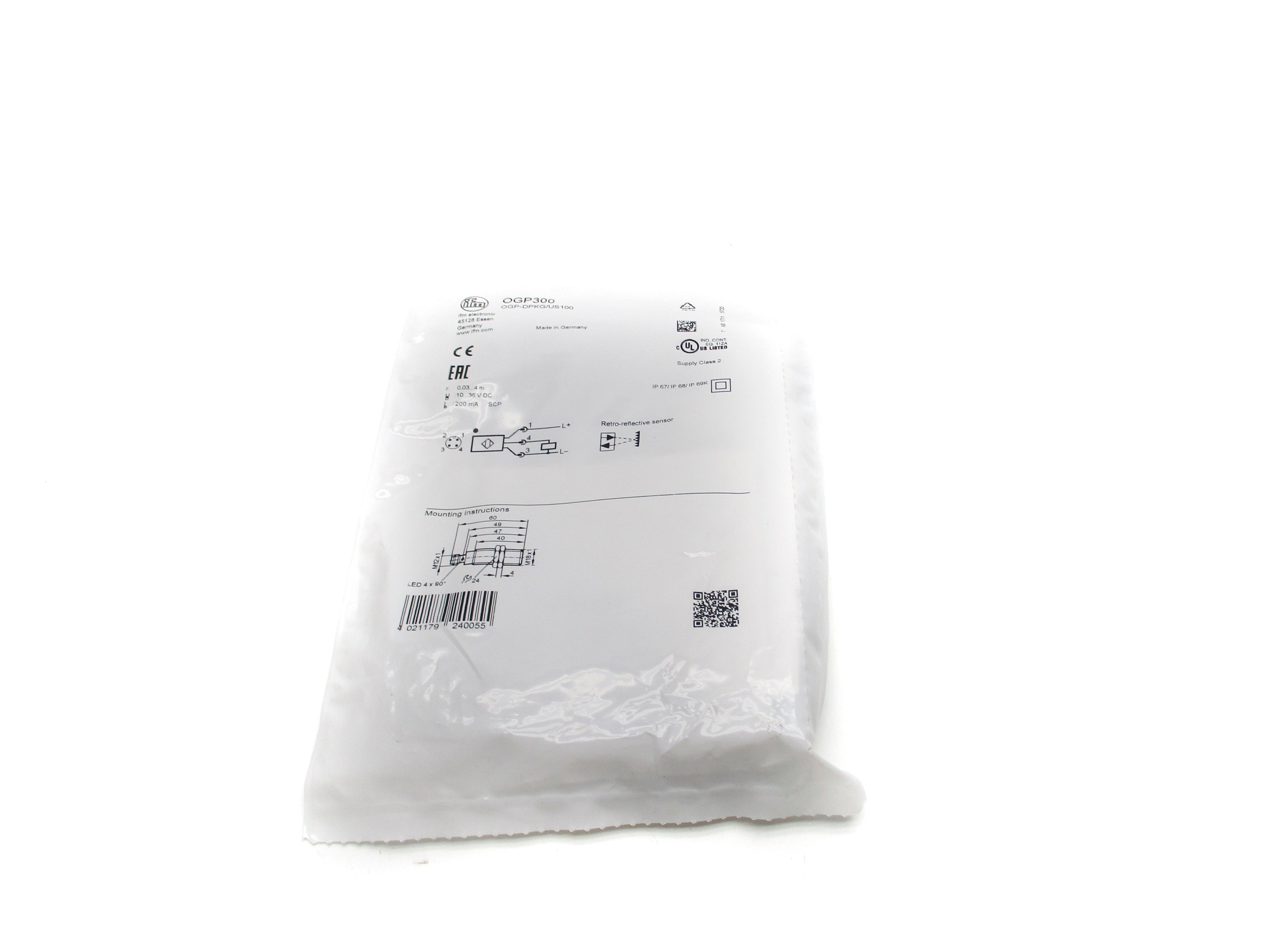 IFM EFECTOR OGP-DPKG/US100 OGP300 10-36VDC NSMP