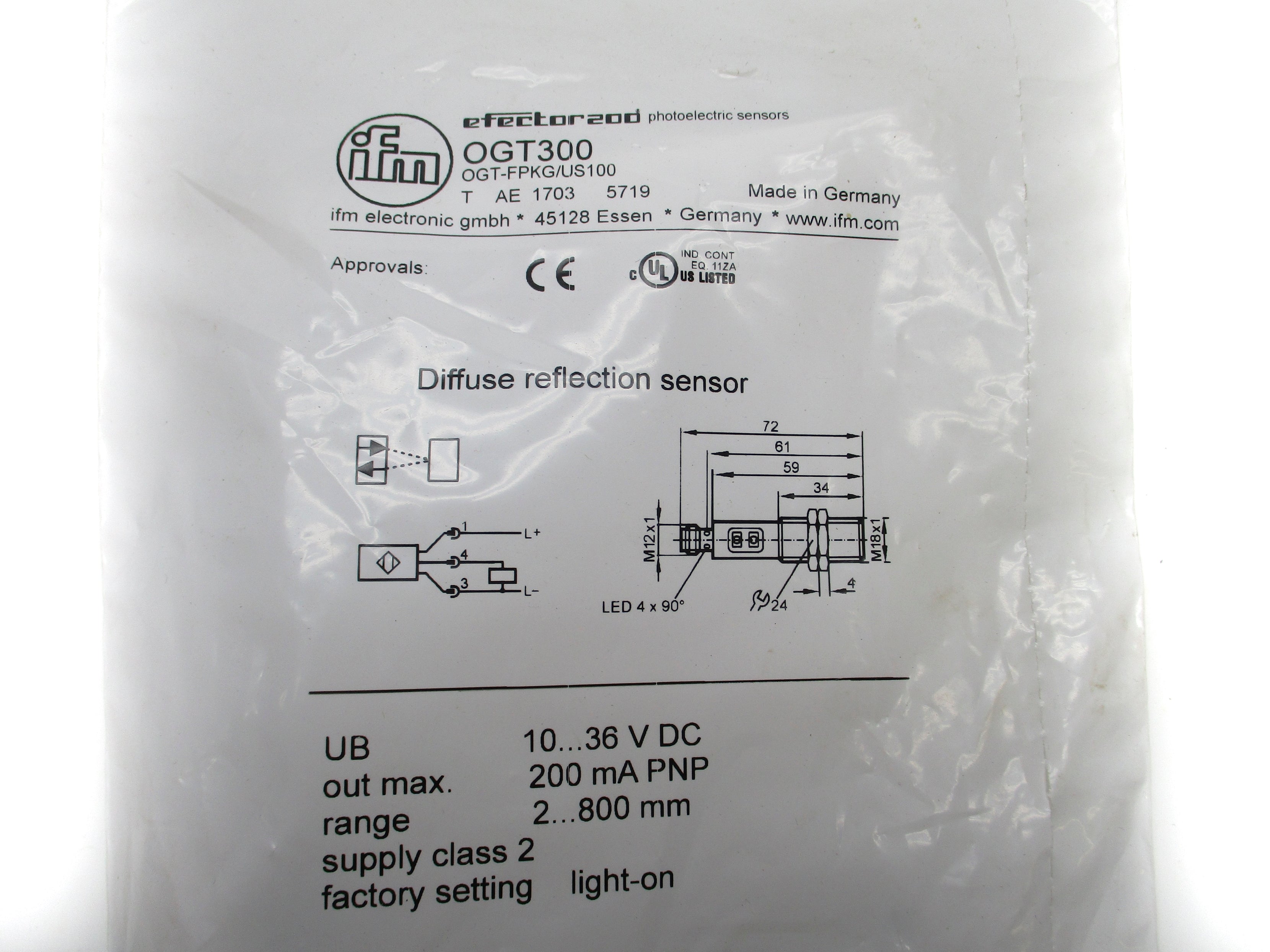 IFM EFECTOR OGT300 NSMP