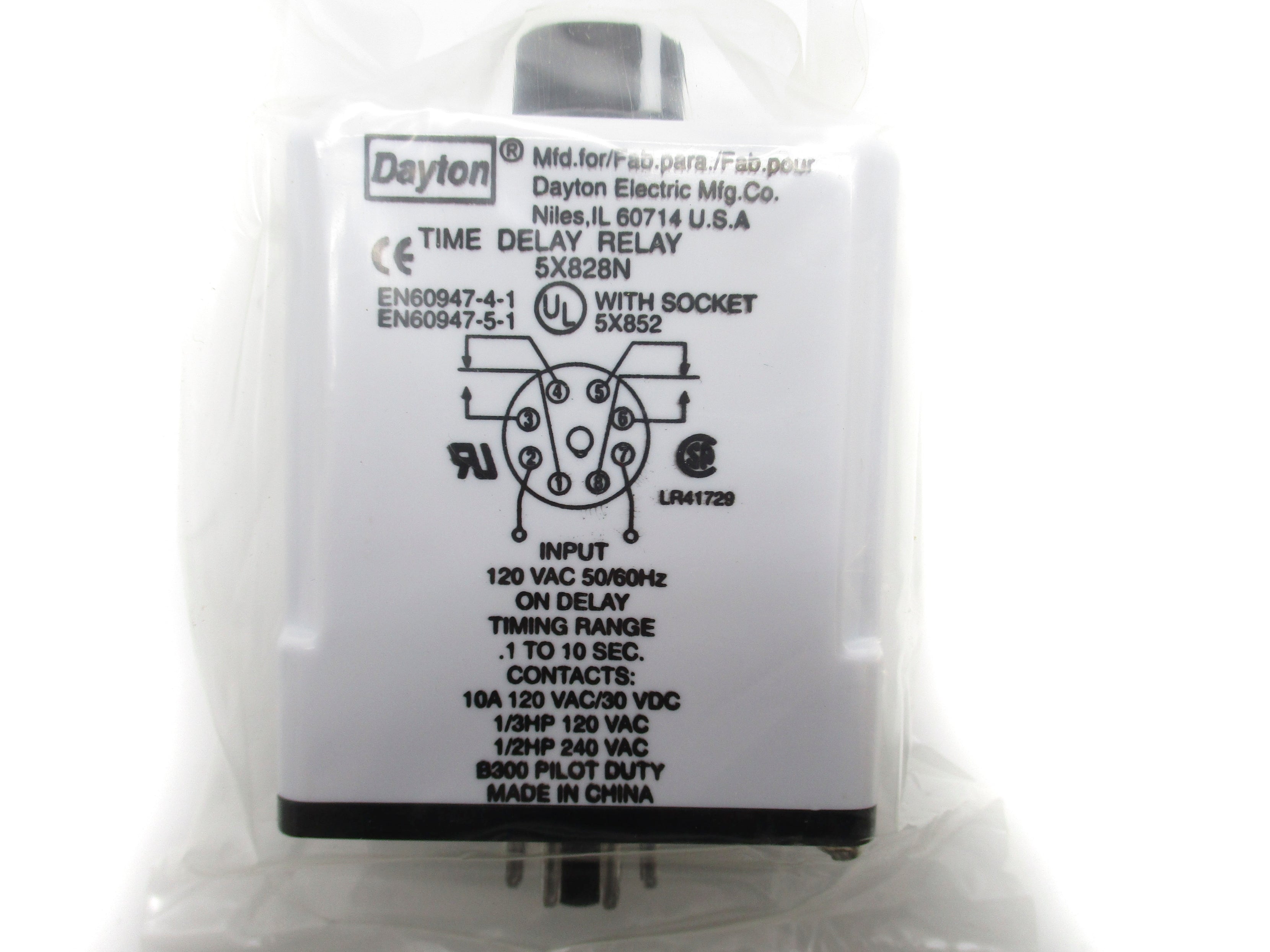 DAYTON 5X828N 0.1-10S 120VAC NSMP